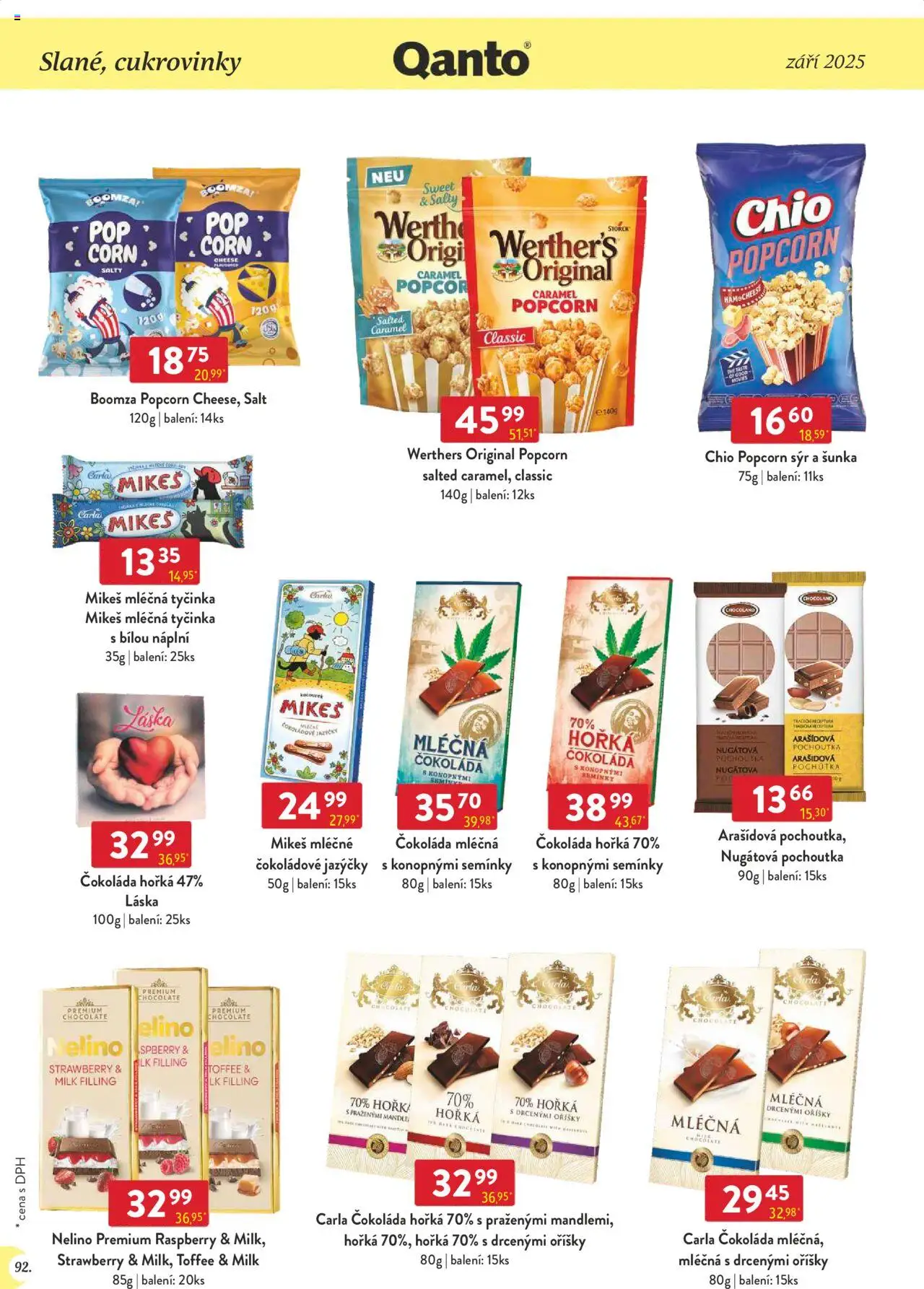Astur & Qanto leták - Velkoobchod 09/2025 od 01.09.2025 | Strana: 92 | Produkty: Sýr, Oříšky, Popcorn, Mandle
