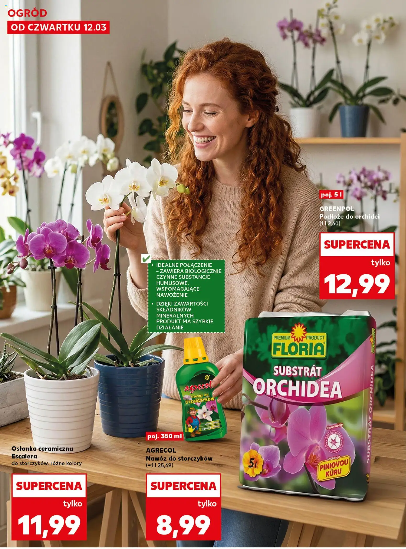 Kaufland Polsko leták - Wiosenne inspiracje od 12.03.2026 | Strana: 8 | Produkty: Orchidej, Substrát