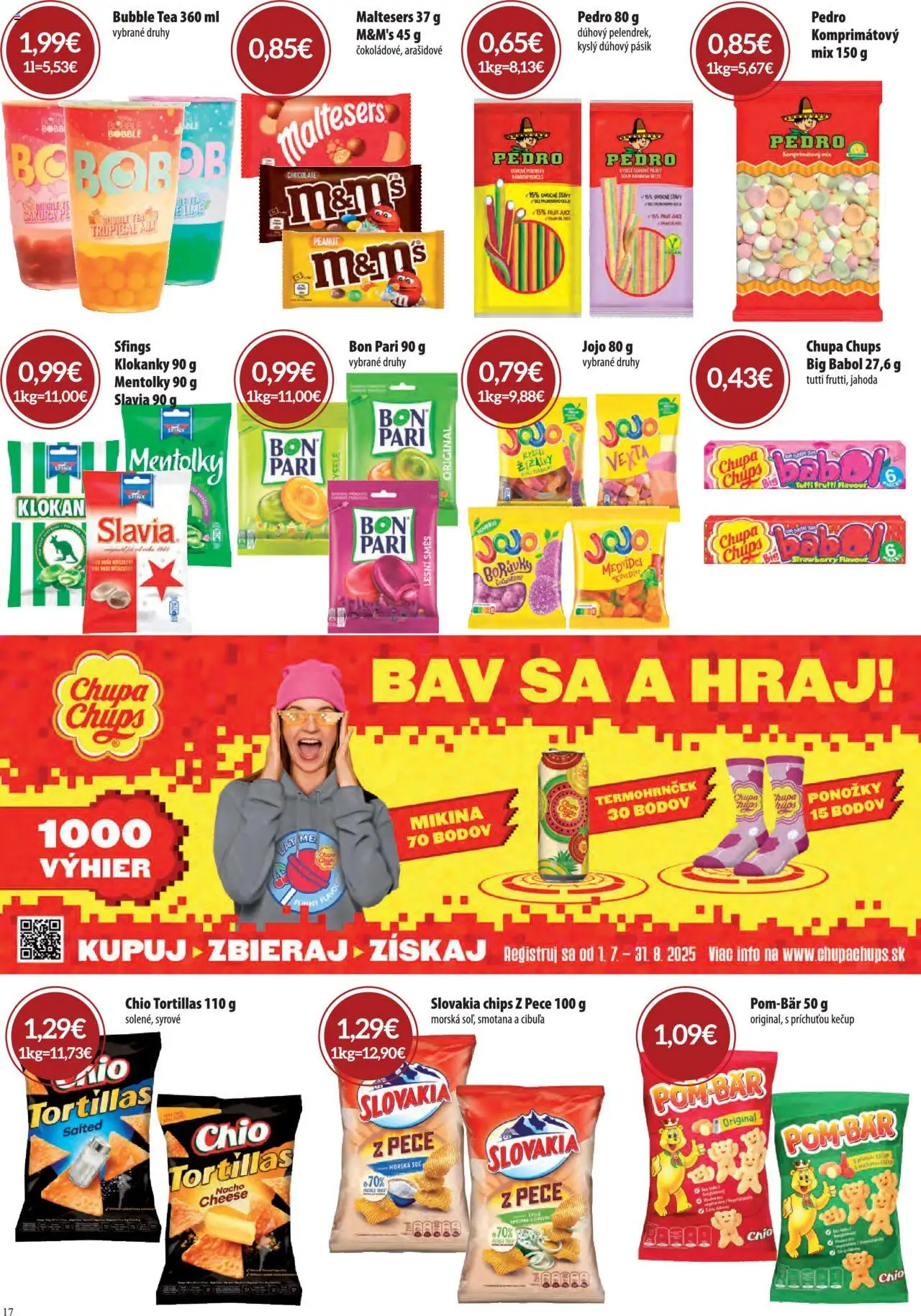 CBA Komfos Leták │ platný od 07.08.2025 | Strana: 17 | Produkty: Smotana, Mikina, Ponožky, Kečup