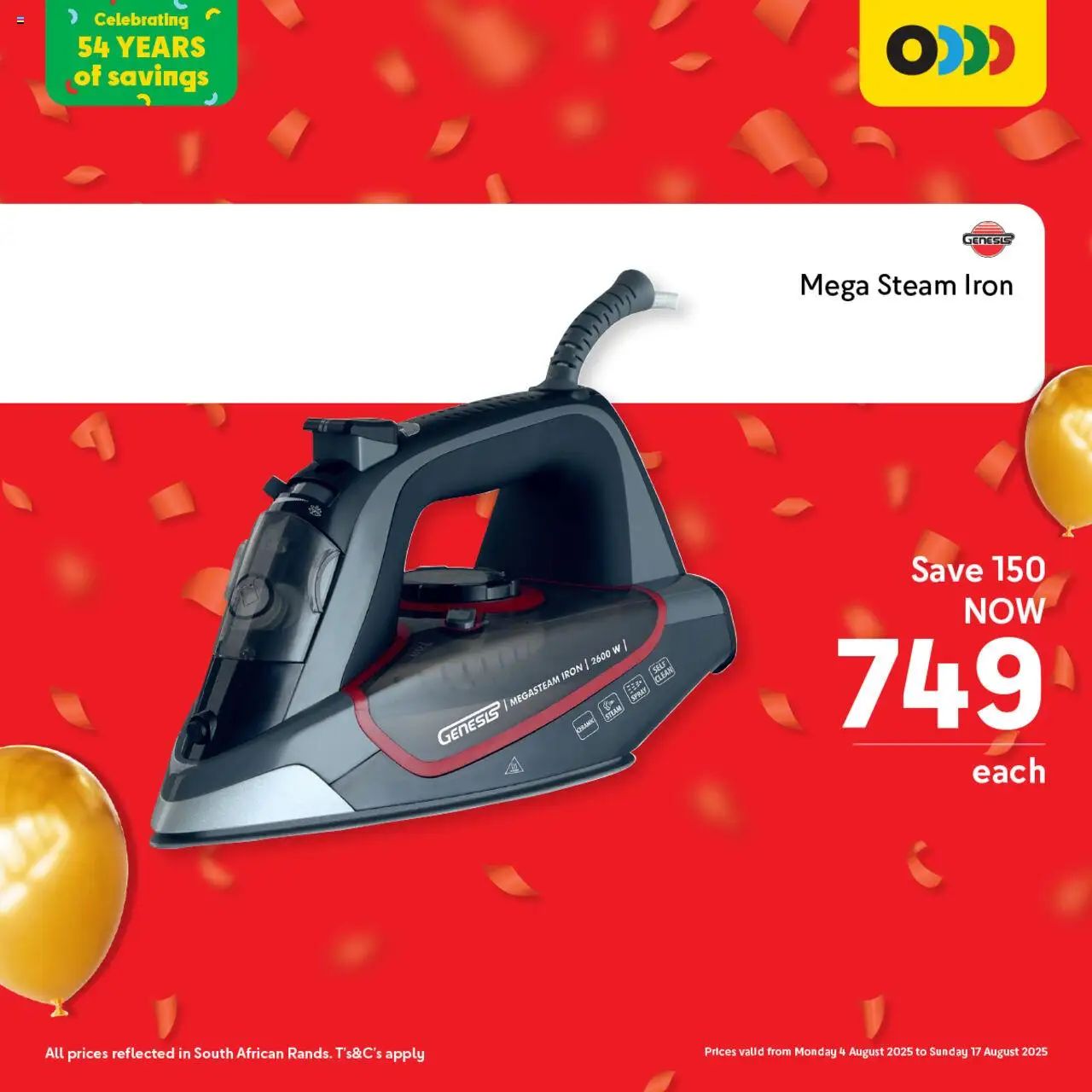 Makro Birthday Deals Kitchen │ valid from 04.08.2025 | Page: 9 | Products: Iron