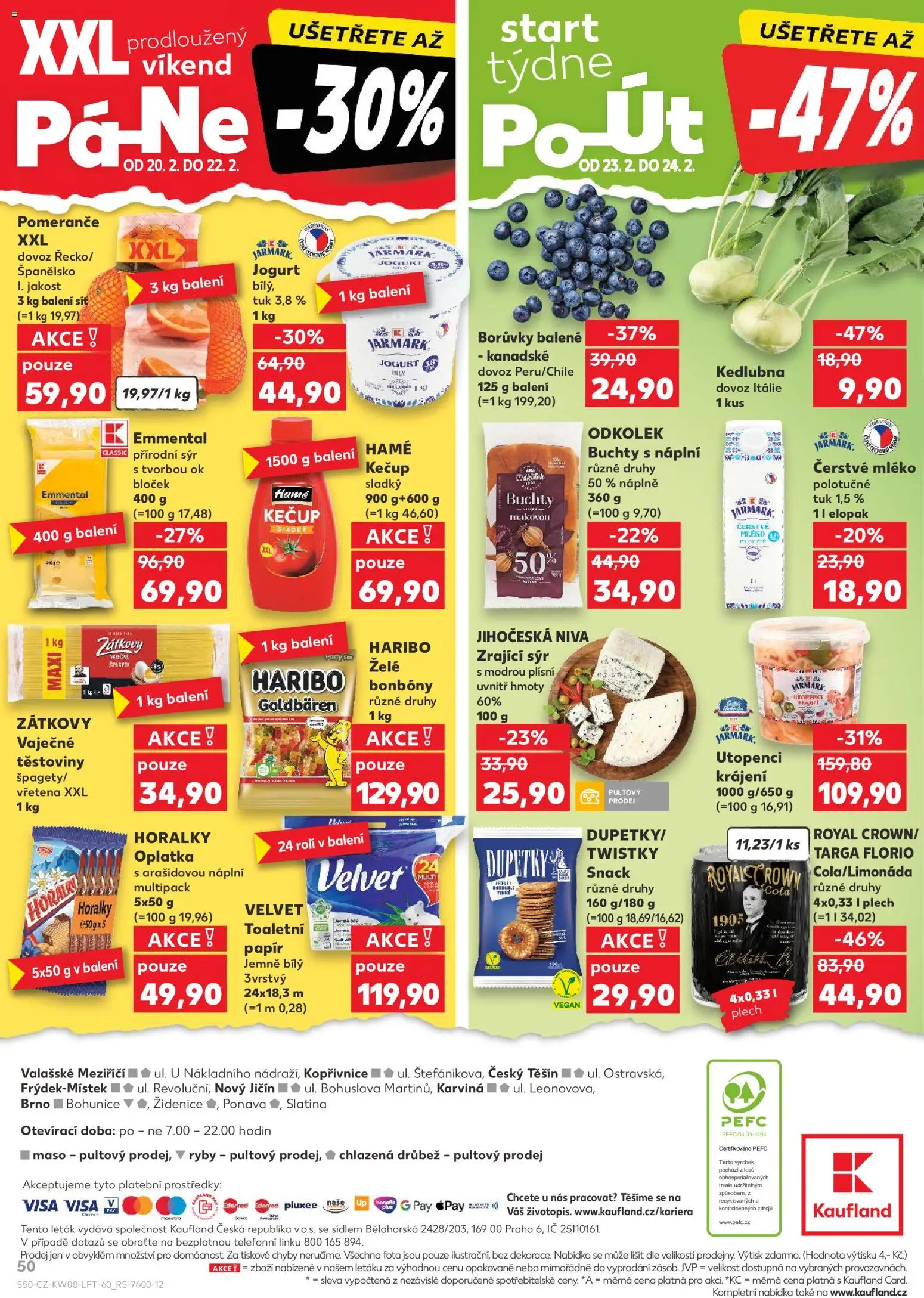 Kaufland leták - Brno od 18.02.2026 | Strana: 50 | Produkty: Jogurt, Jelly beans, Utopenci, Niva
