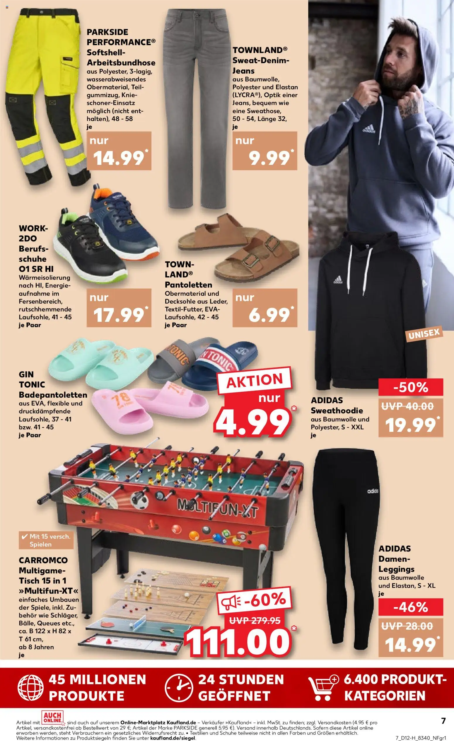 Kaufland Prospekt Rostock	 – gültig ab 19.03.2026 | Seite: 7 | Produkte: Tisch, Hoodie, Leggings, Gin