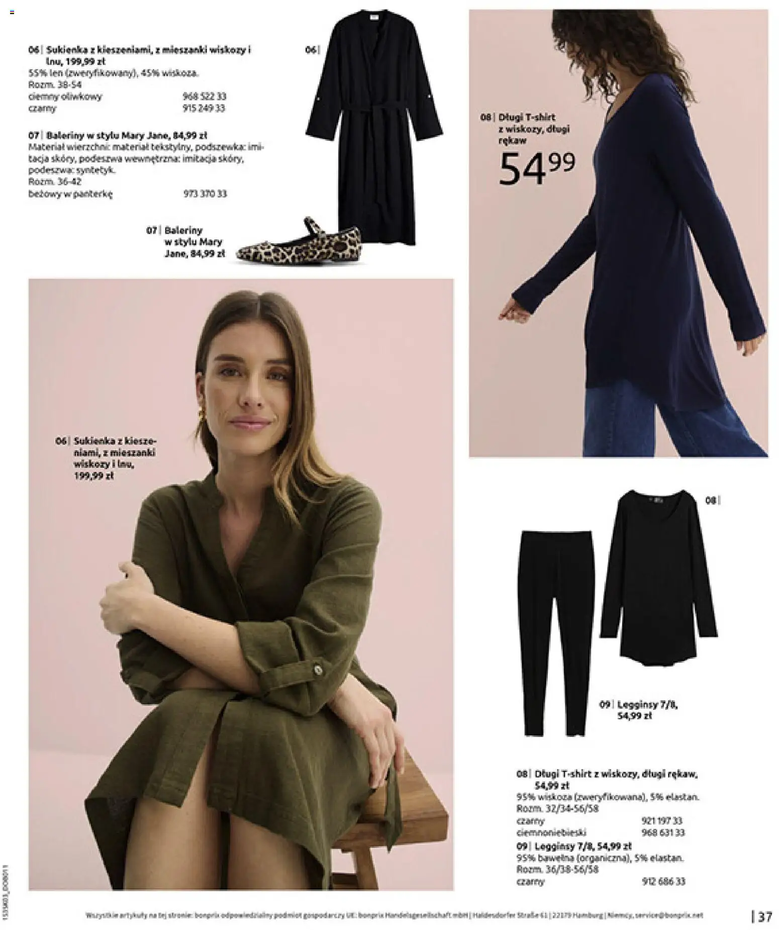 BonPrix Katalog od 03.03.2026 | Strona: 39 | Produkty: Legginsy, Baleriny, Sukienka