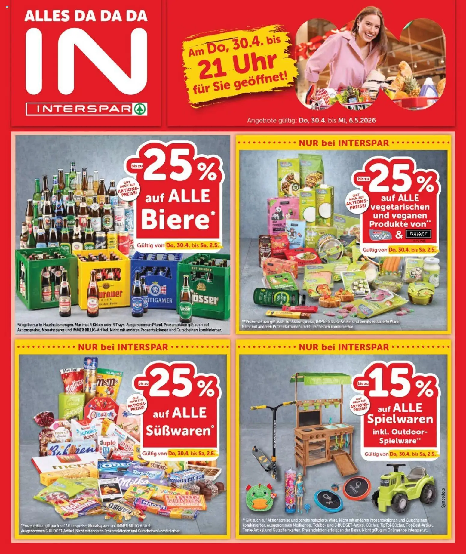 Interspar Flugblatt - Burgenland Sued gültig ab 30.04.2026 | Seite: 1 | Produkte: Uhr