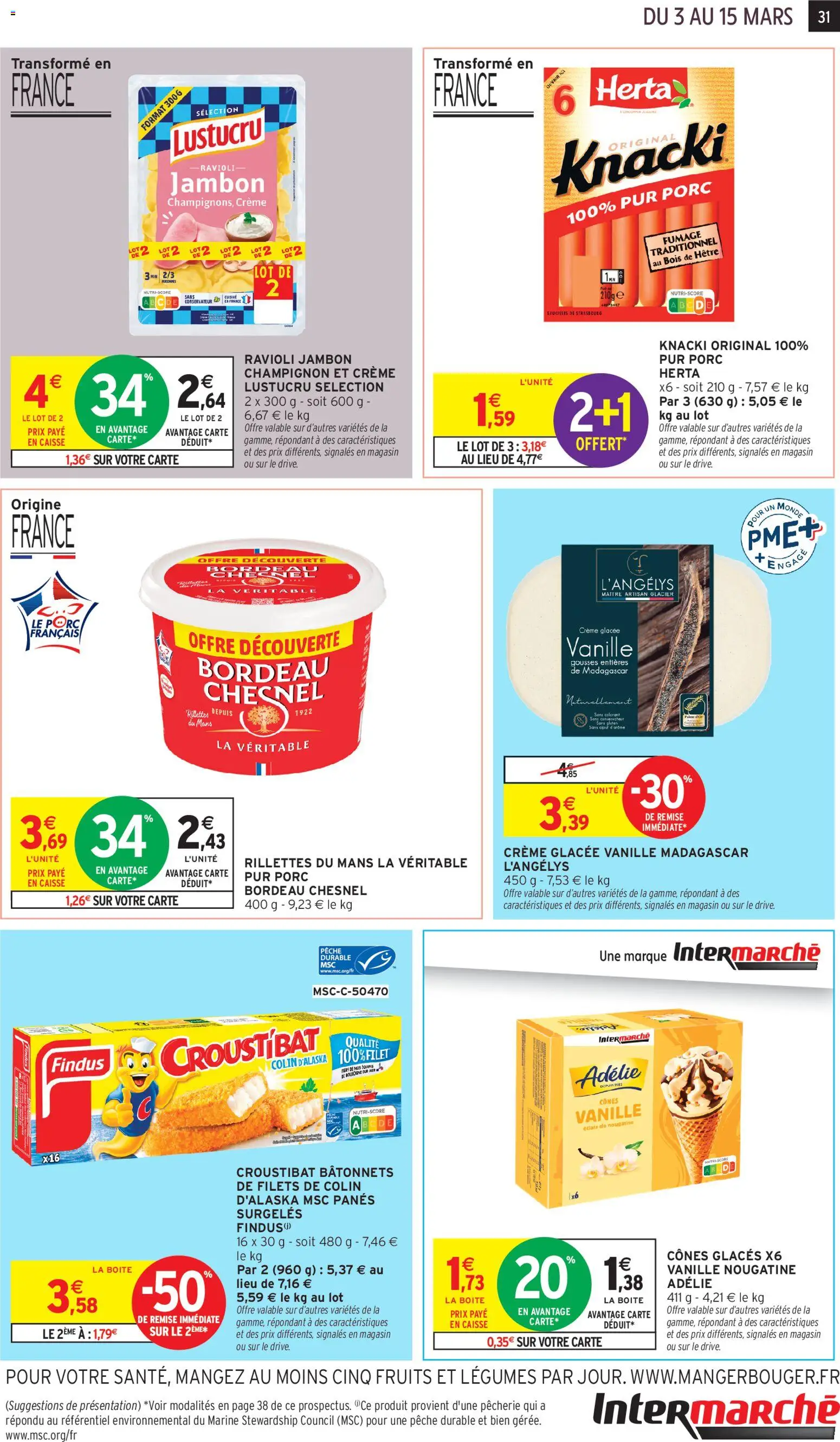 {H1} | Page: 31 | Produits: Cônes, Jambon, Porc, Crème