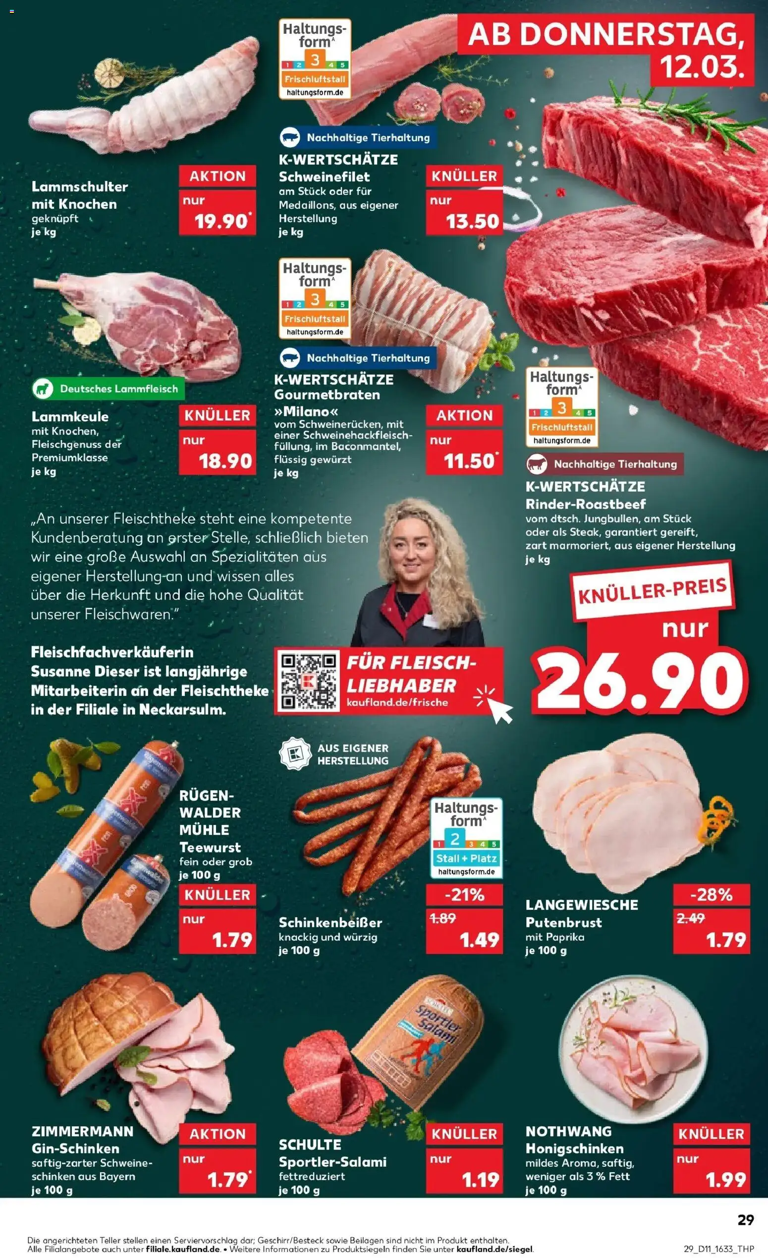 Kaufland Prospekt München	 – gültig ab 09.03.2026 | Seite: 41 | Produkte: Lammkeule, Schweinefilet, Paprika, Fleisch