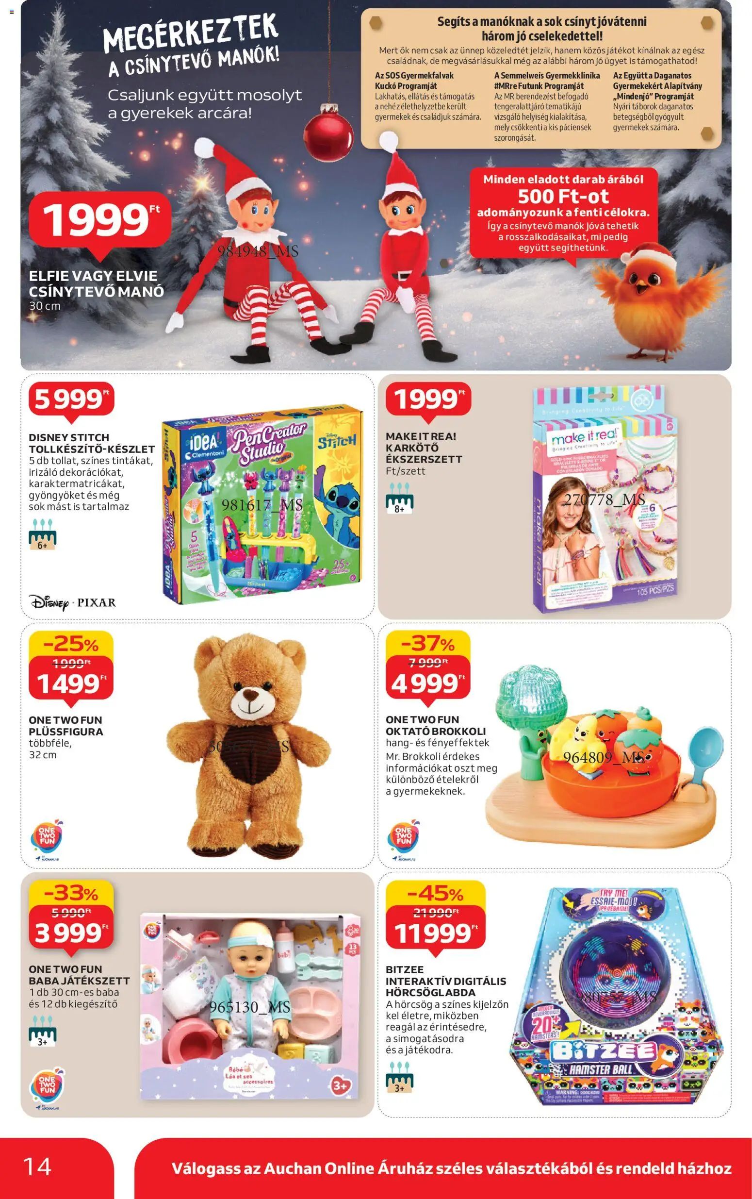 Auchan akciós ujság - amely érvényes a következő dátumtól: 11.12.2025 | Oldal: 14 | Termékek: Karkötő, Brokkoli