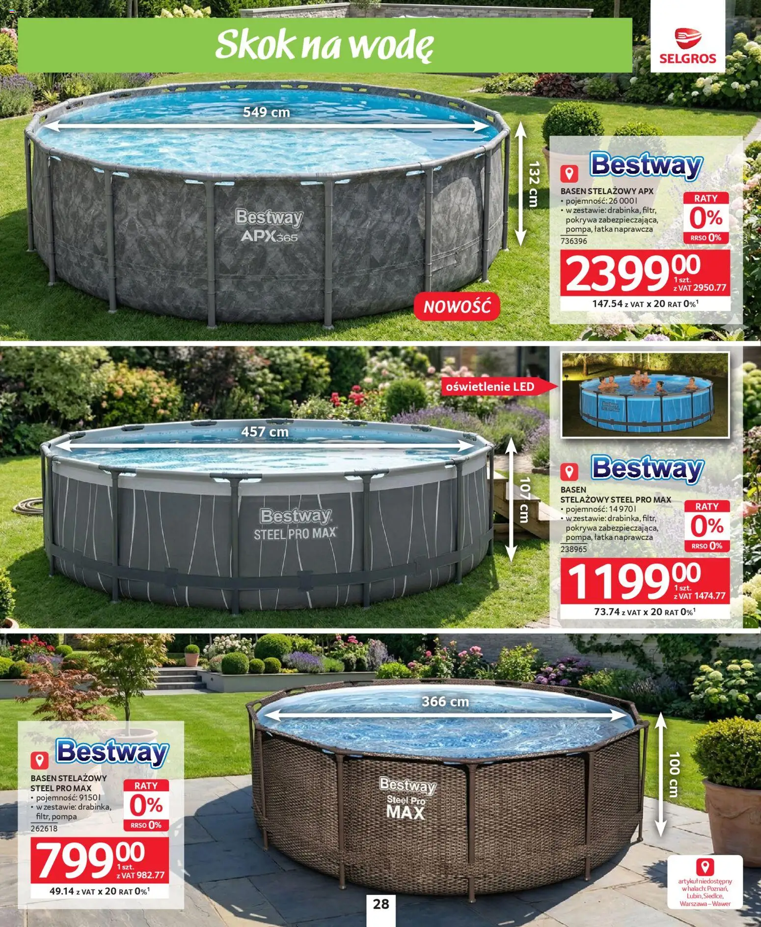 Selgros cash&carry gazetka - Majówka czas start od 23.04.2026 | Strona: 28 | Produkty: Basen
