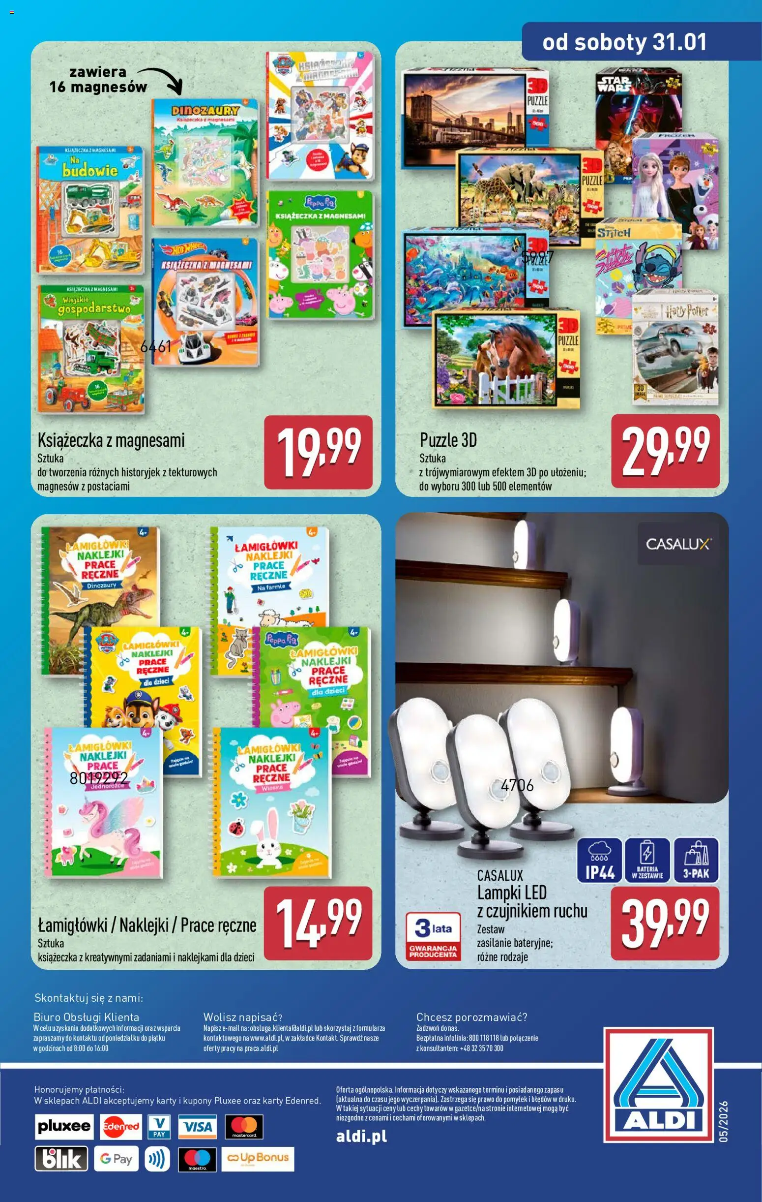 Aldi Gazetka - Hity od Środy i od Soboty od 28.01.2026 | Strona: 14 | Produkty: Lampki, Naklejki