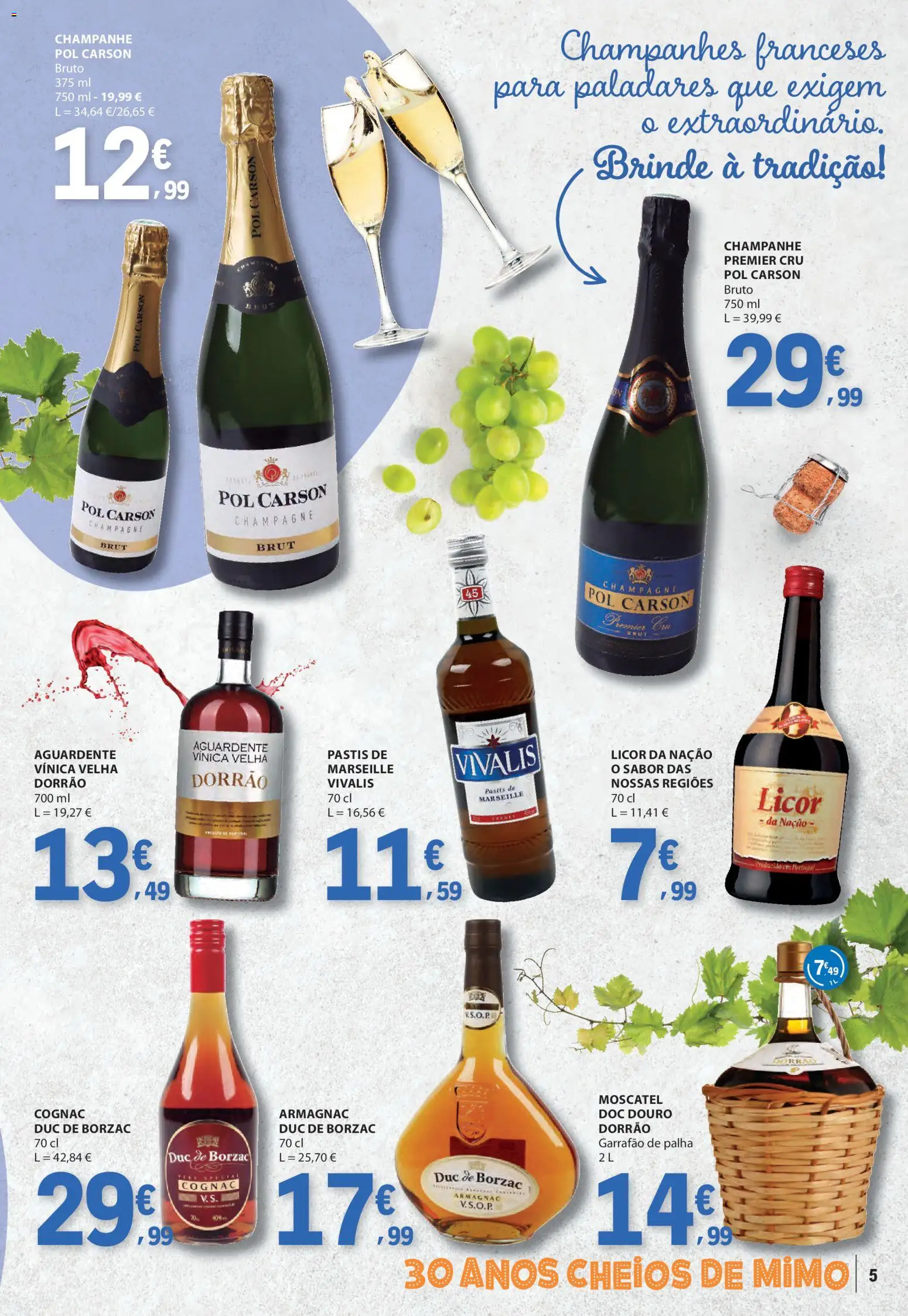 E.Leclerc Folheto da Nossa Marca │ válido de 01.11.2025 | Página: 5 | Produtos: Licor, Champagne