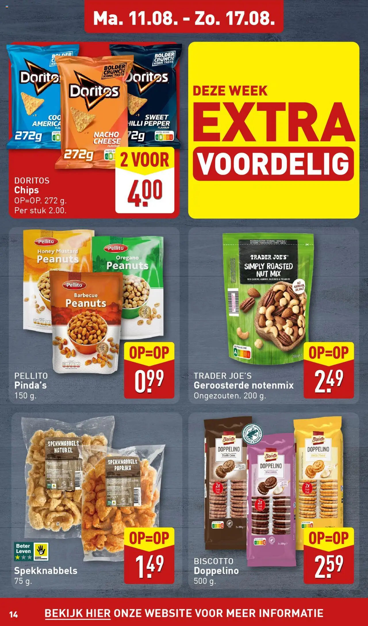  | Pagina: 14 | Producten: Chips, Kész piskótalap, Doritos