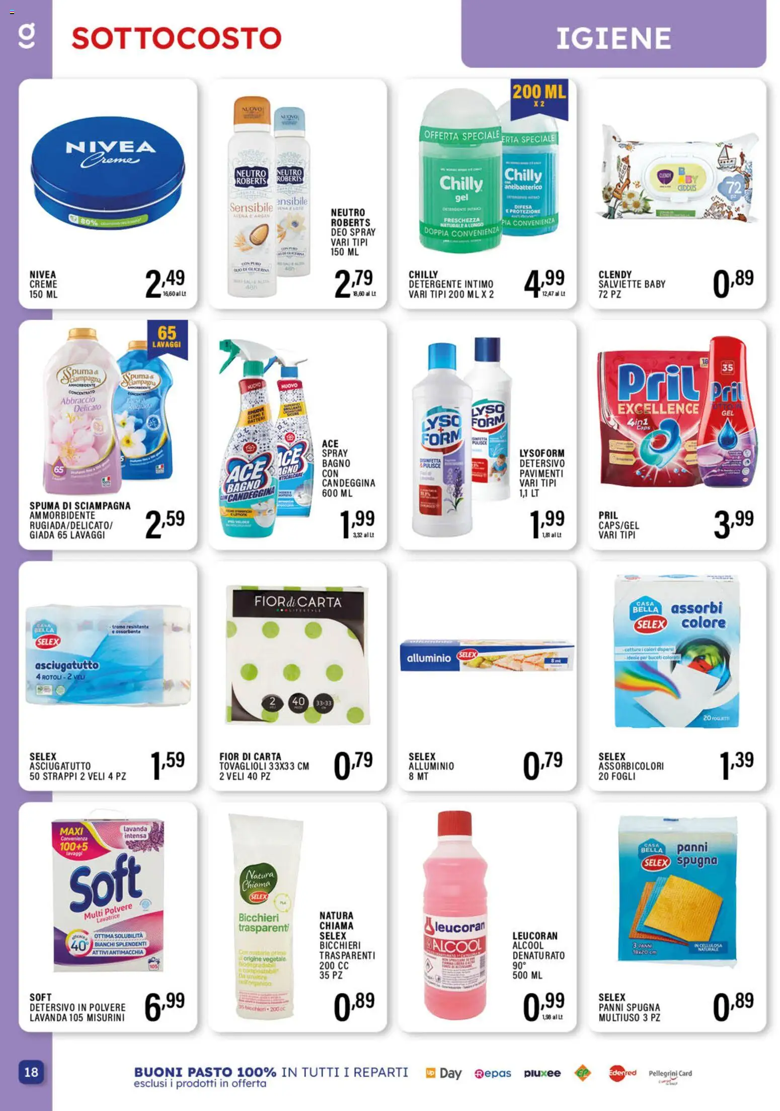 Volantino GECOP del 17.11.2025 | Pagina: 18 | Prodotti: Candeggina, Lavatrice, Alluminio, Lavanda