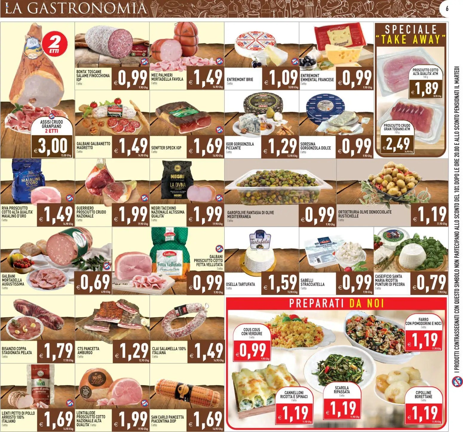 Volantino PIM Supermercati del 07.04.2026 | Pagina: 6 | Prodotti: Prosciutto Crudo, Salame, Stracciatella, Cipolline