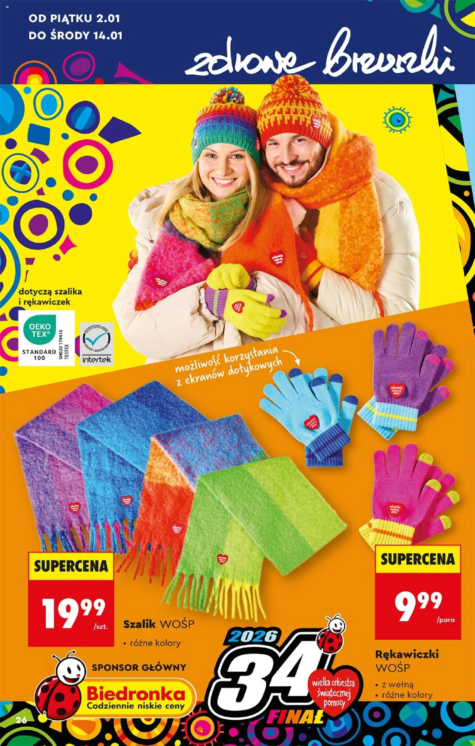 Biedronka gazetka - Hity i inspiracje od 29.12.2025 | Strona: 30 | Produkty: Szalik, Rękawiczki