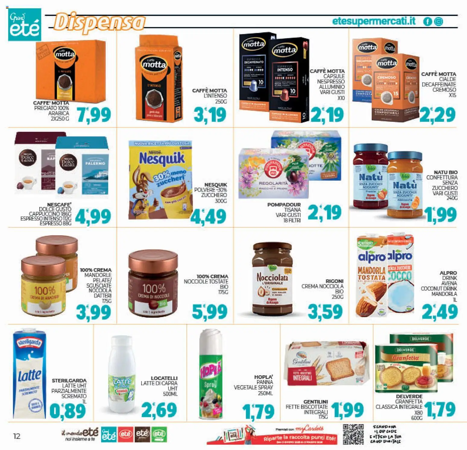 Volantino Eté del 27.12.2025 | Pagina: 12 | Prodotti: Caffè, Mandorle, Alluminio, Fette biscottate