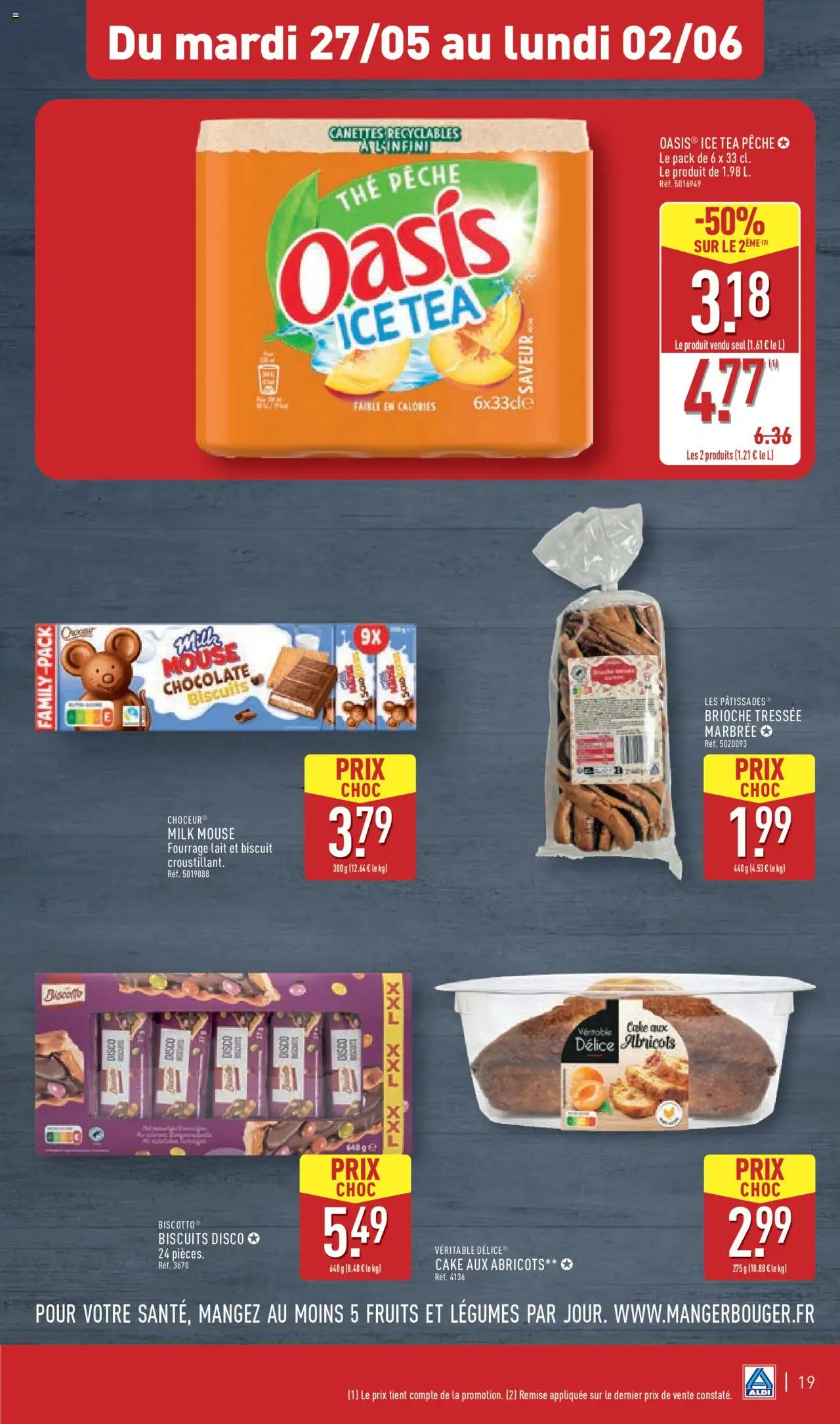  | Page: 22 | Produits: Pêche, Abricots, Lait, Biscuits