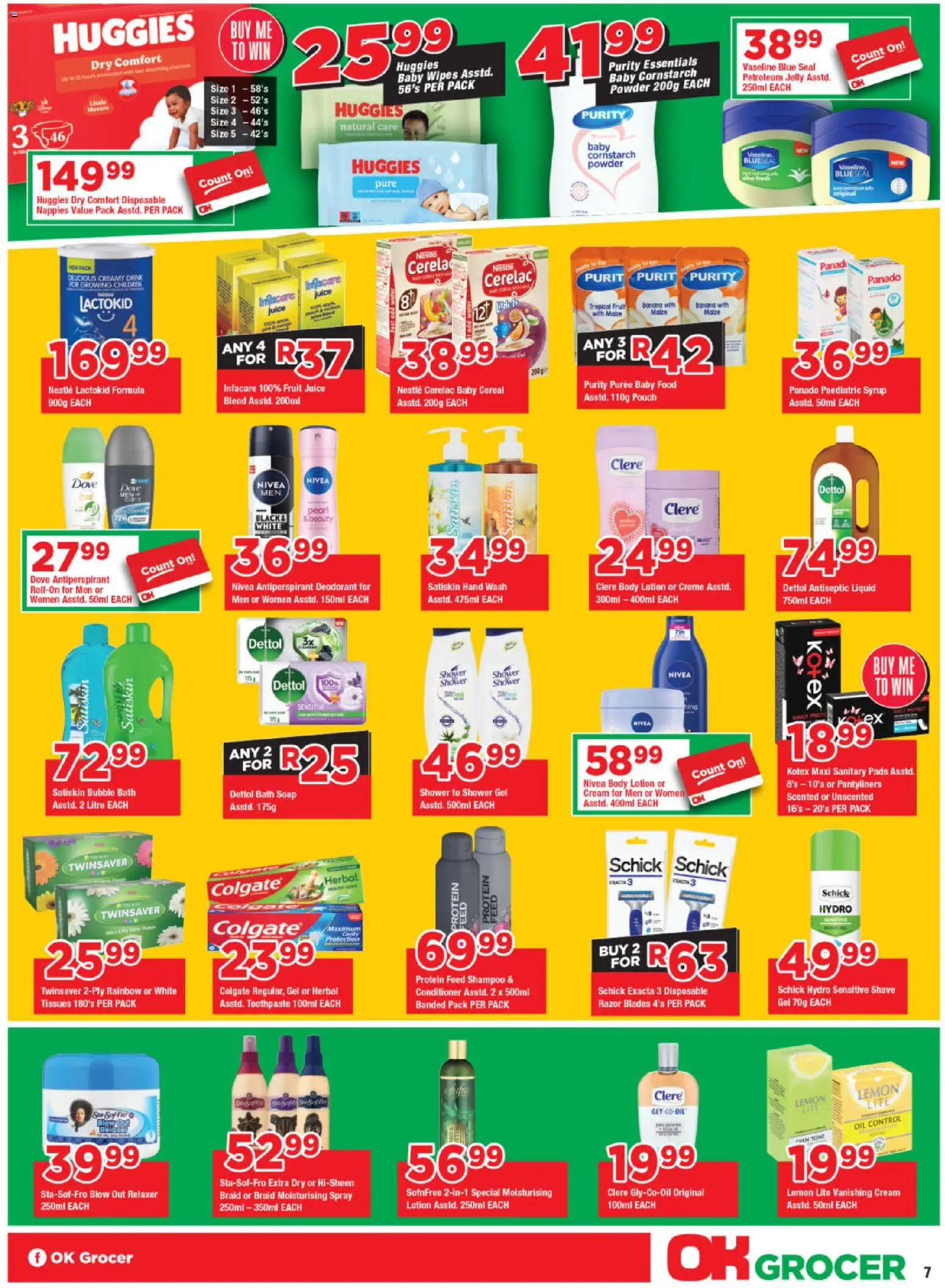 New OK Foods catalogue – valid from 10.12.2025 | Page: 7 | Products: Detergente líquido, Pads, Antiseptic liquid, Deodorant