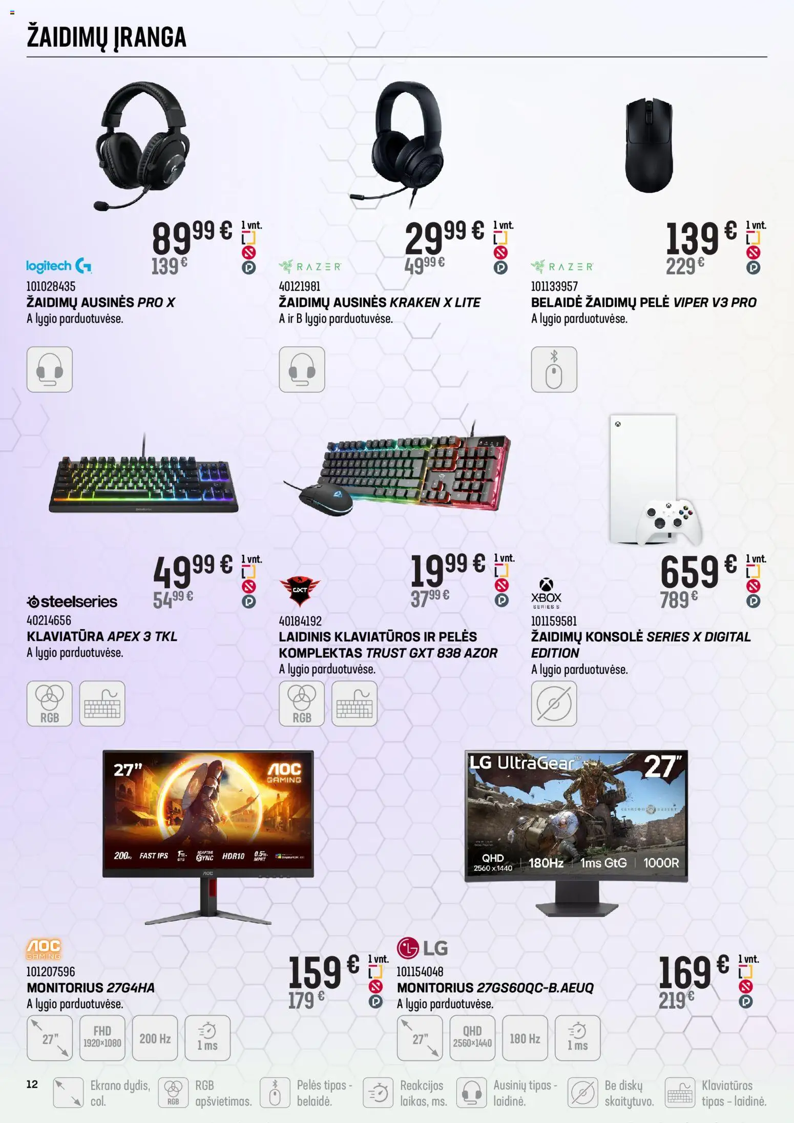 Senukai akcijos nuo 11.02.2026 | Puslapis: 12 | Prekių: Monitorius, Klaviatūra, Žaidimų konsolė, Xbox