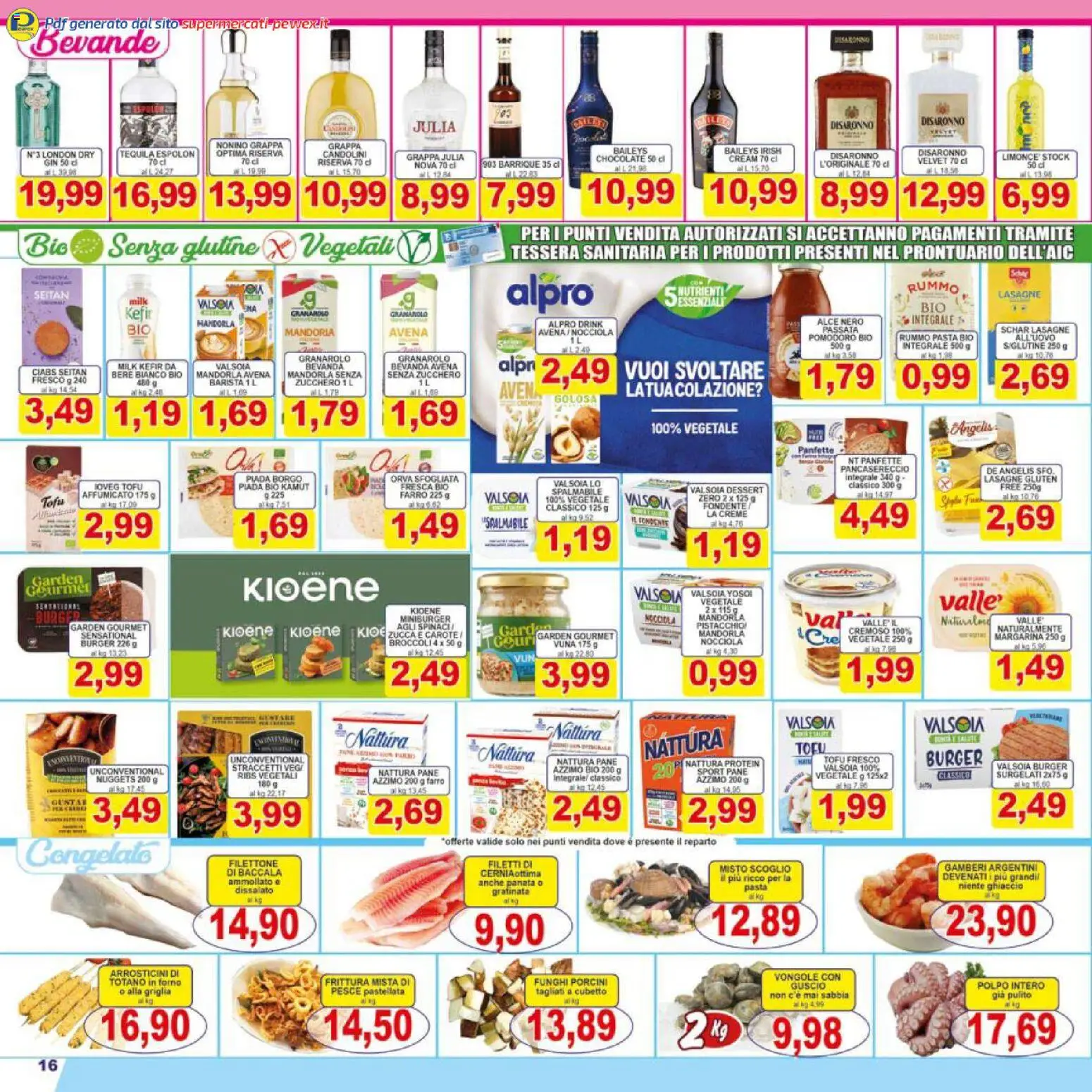 Volantino Pewex del 27.03.2026 | Pagina: 16 | Prodotti: Gin, Gamberi, Polpo, Griglia