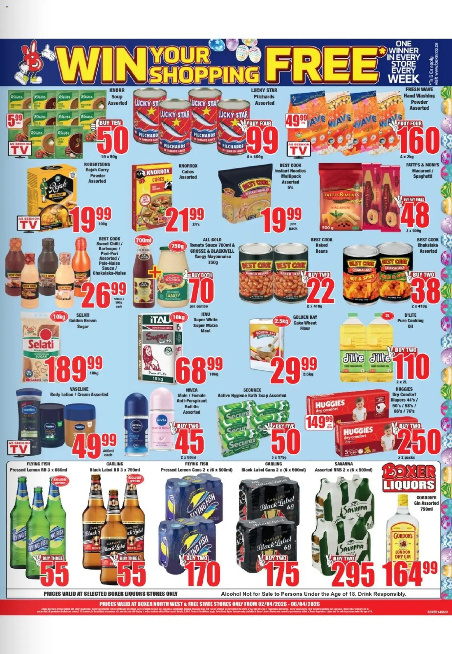 New Boxer catalogue – valid from 02.04.2026 | Page: 3 | Products: Pasta, Stock, Sauce, Lemon