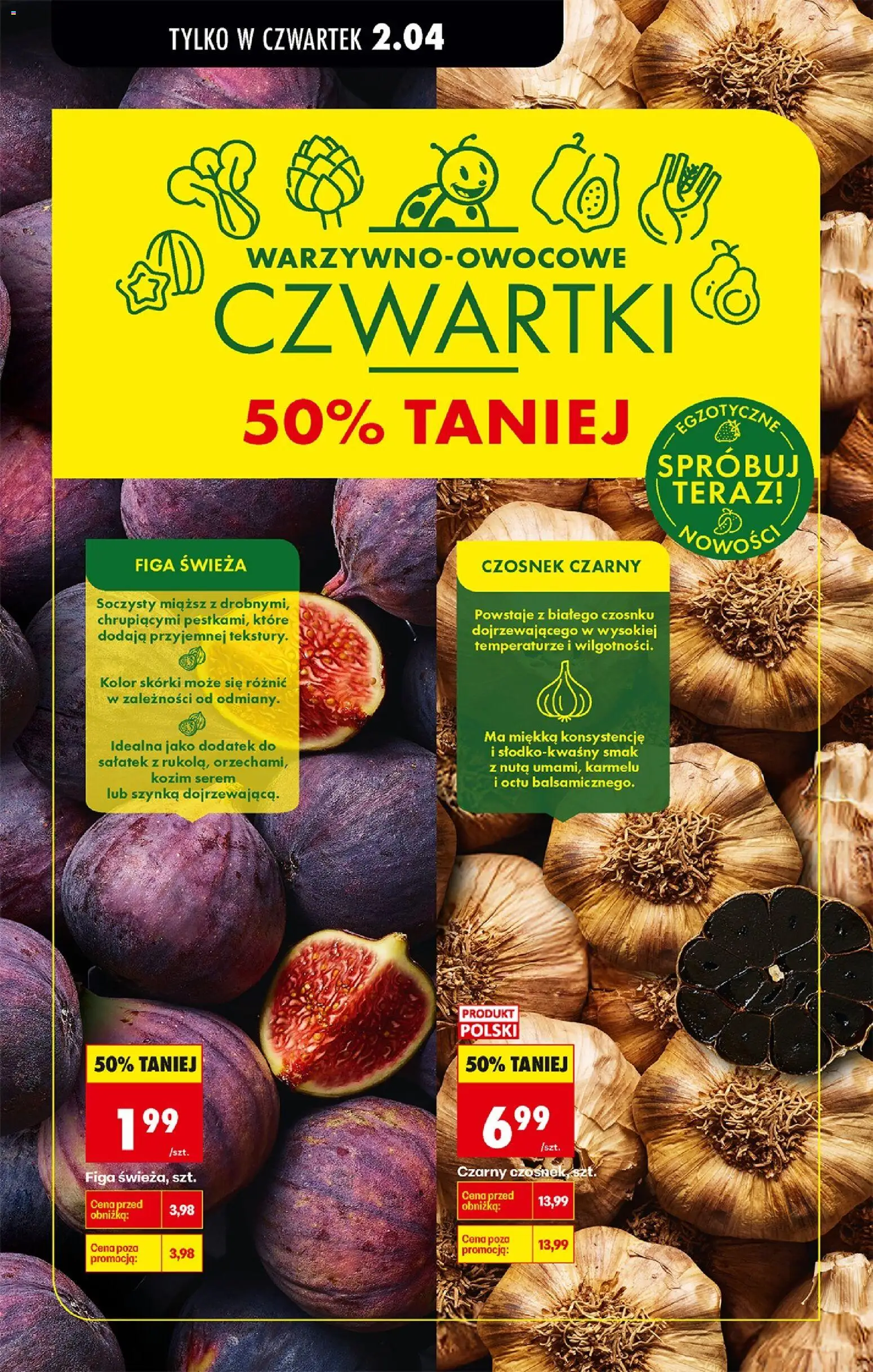 Biedronka gazetka od środy od 01.04.2026 | Strona: 24 | Produkty: Czosnek, Szynka