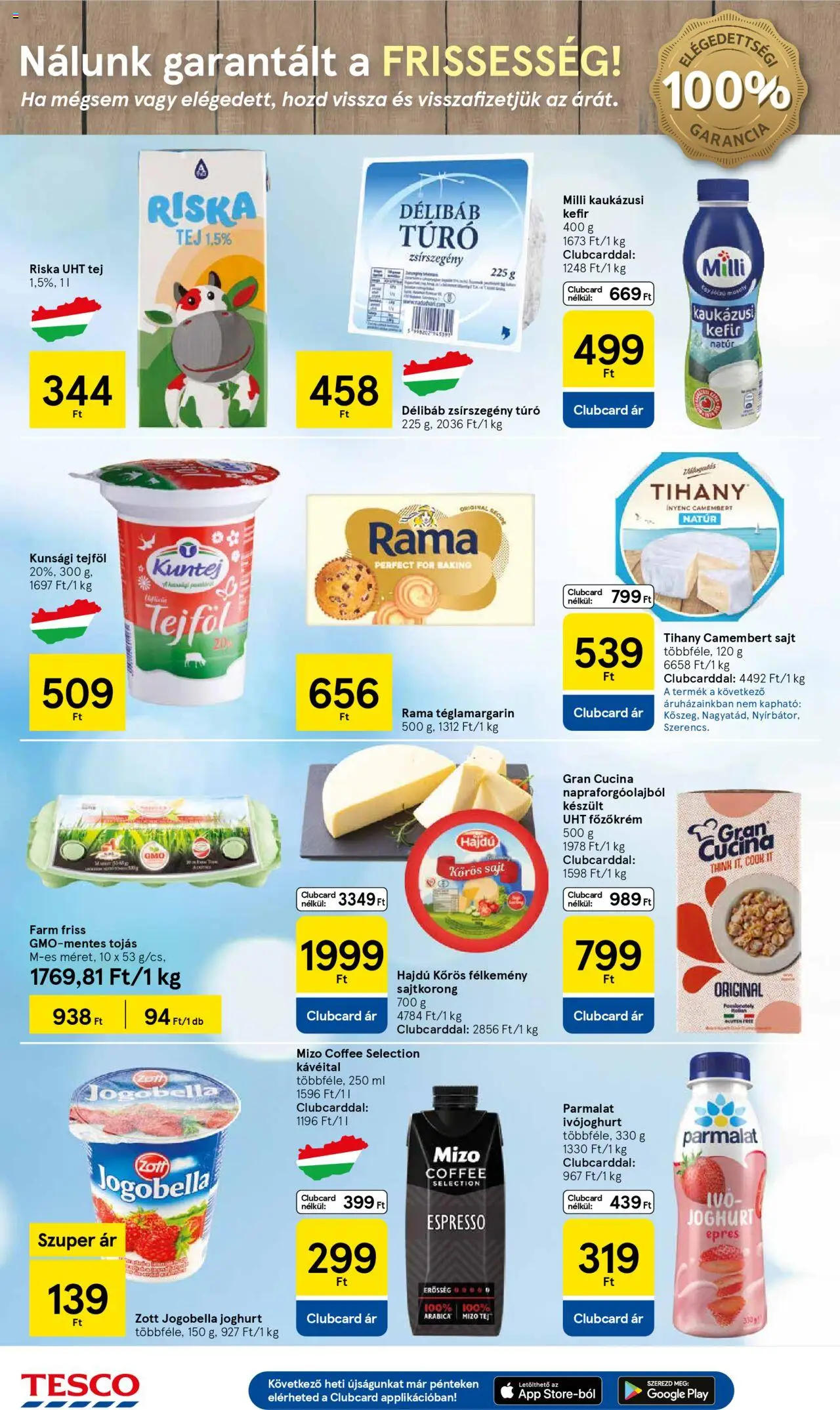 Tesco akciós ujság - amely érvényes a következő dátumtól: 29.05.2025 | Oldal: 4 | Termékek: Ivójoghurt, Tej, Sajt, Kaukázusi kefír