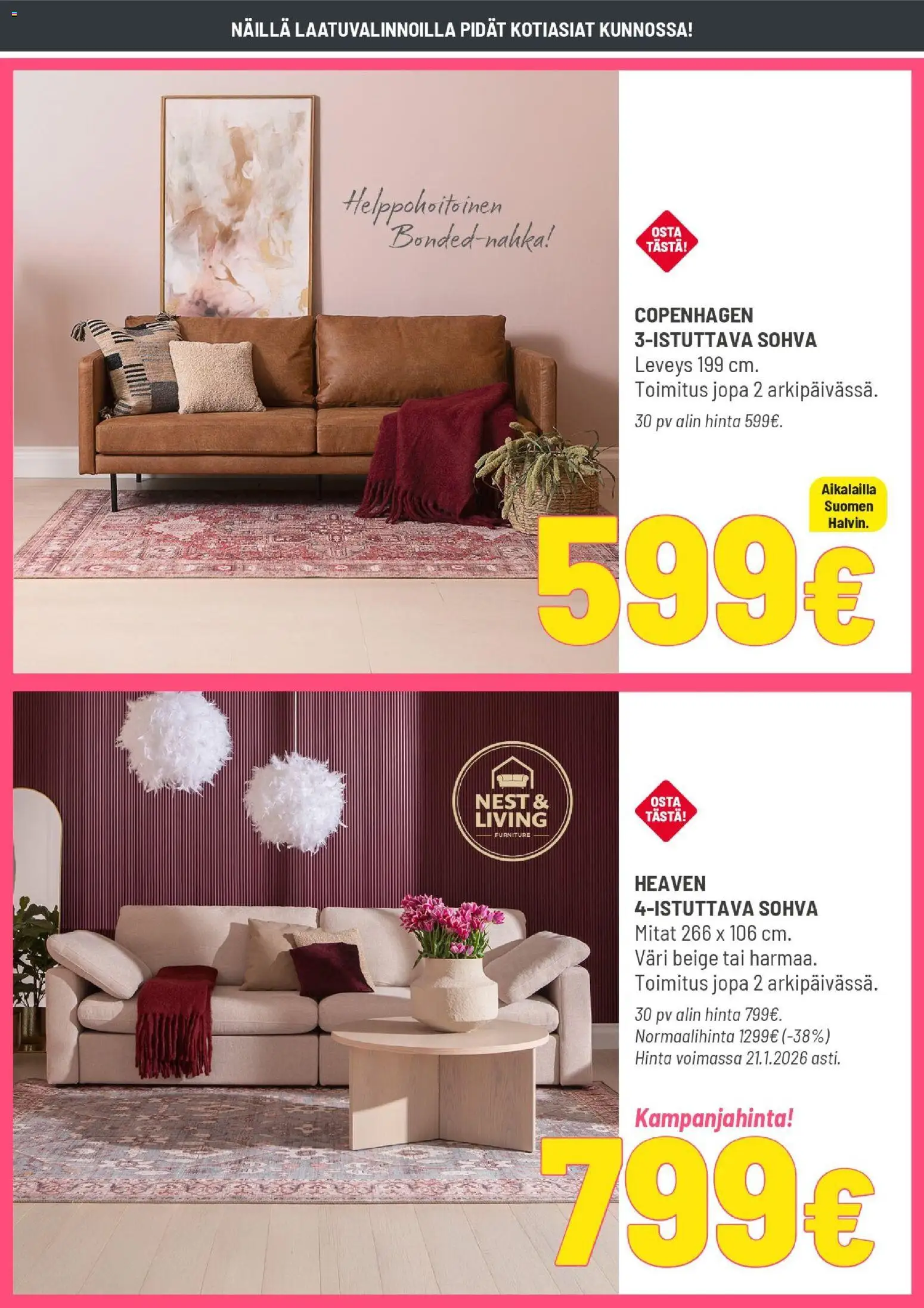 Masku tarjoukset – voimassa 05.01.2026 alkaen | Sivu: 2 | Tuotteet: Sohva