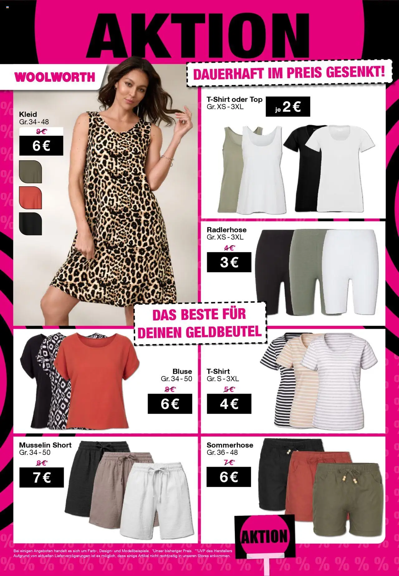 Woolworth Prospekt 	 - gültig ab dem 07.08.2025 | Seite: 19 | Produkte: Top, Radlerhose, Bluse, Kleid