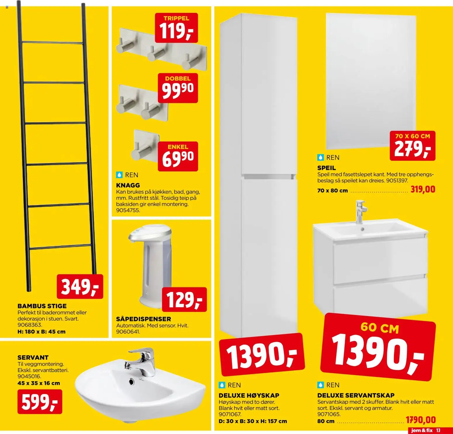 {H1} | Side: 13 | Produkter: Servant, Speil