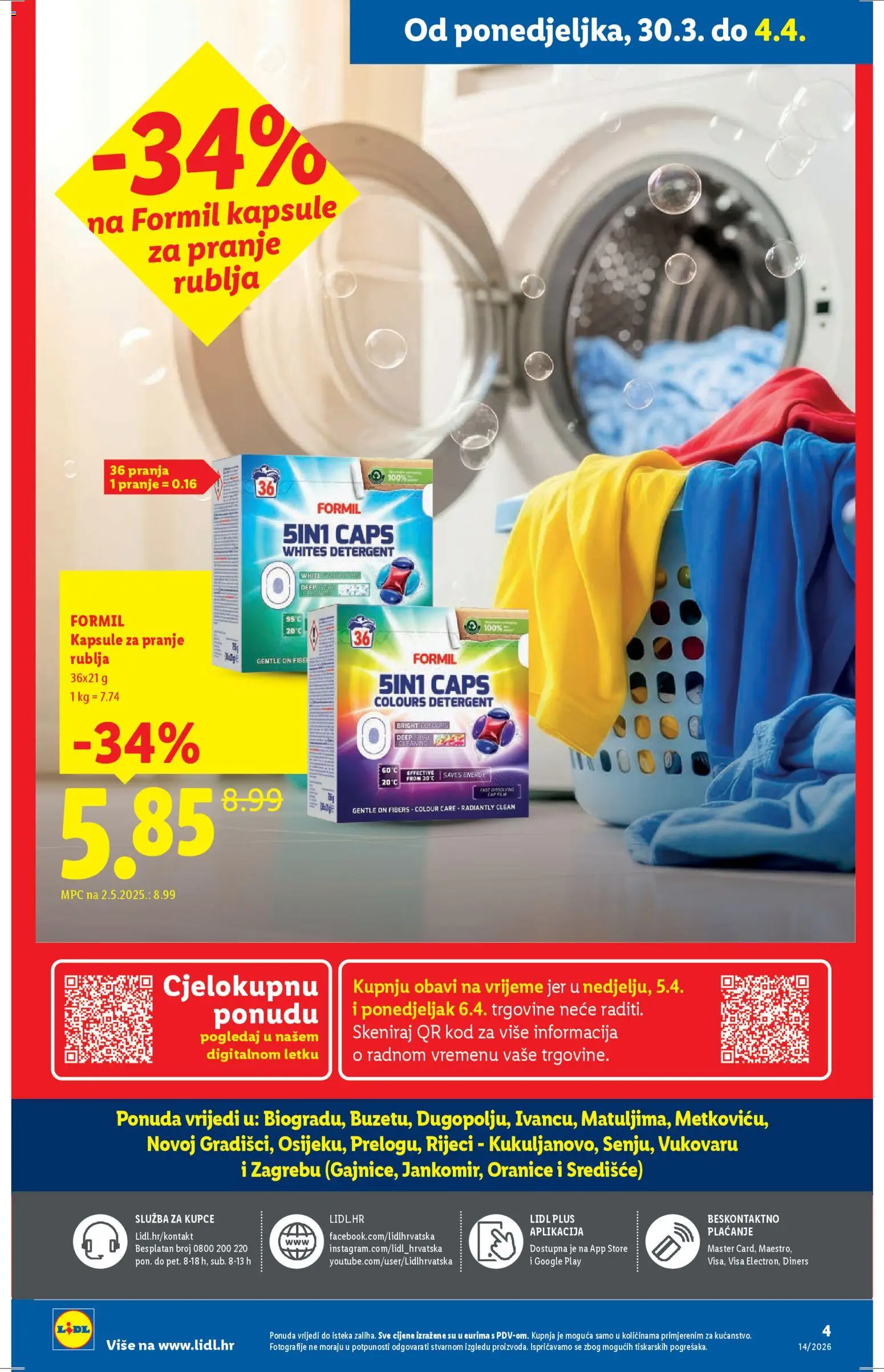 Lidl katalog | vrijedi od 30.03.2026 | Stranica: 4 | Proizvodi: Kapsule za pranje rublja