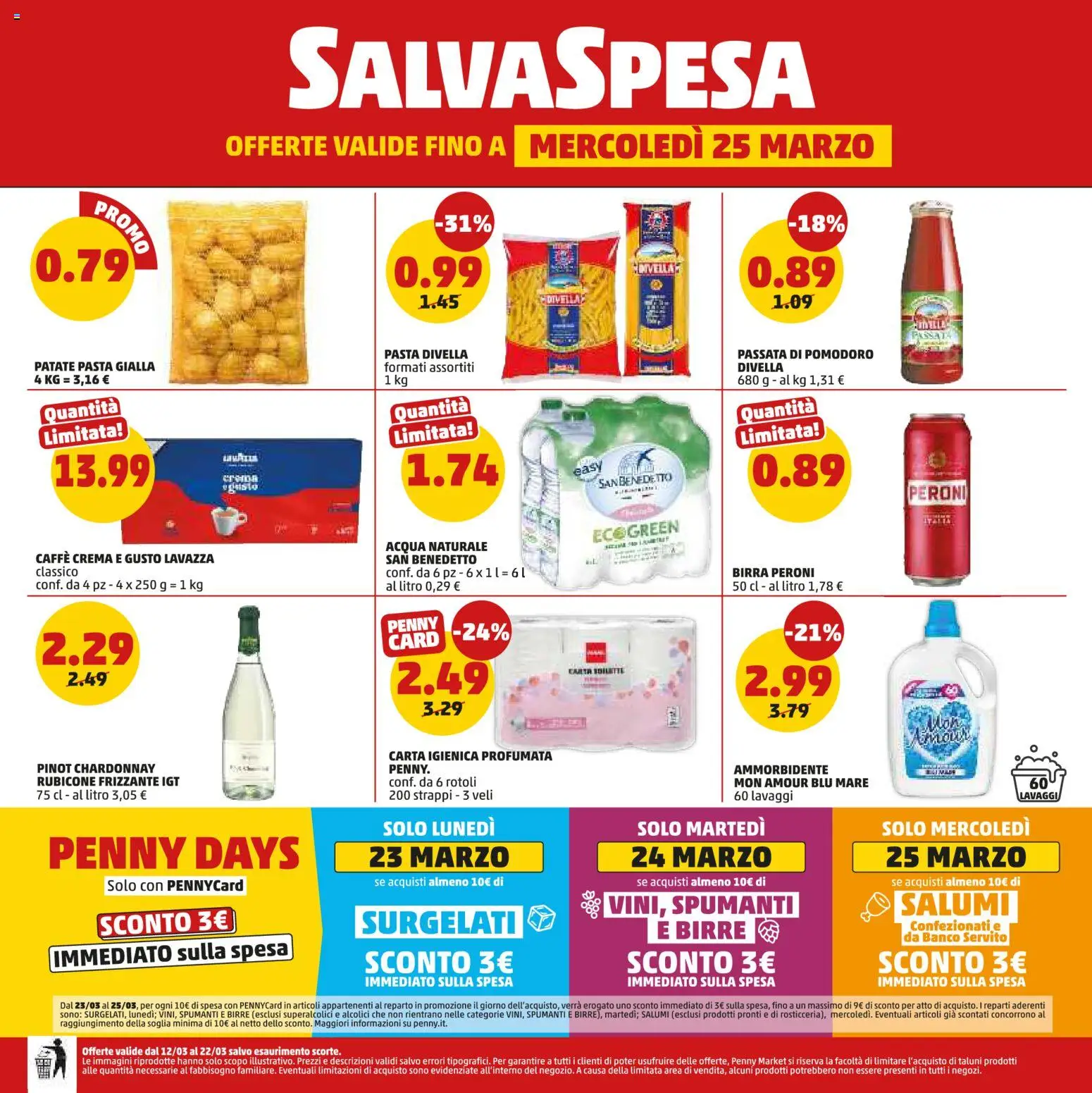 Volantino PENNY del 12.03.2026 | Pagina: 20 | Prodotti: Carta igienica, Birra, Pomodoro, Lavazza
