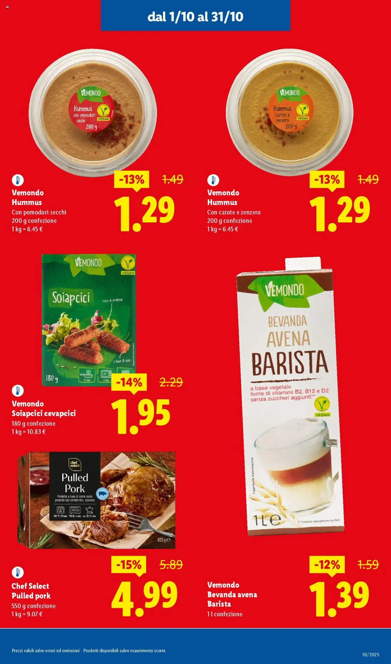 Volantino Lidl del 01.10.2025 | Pagina: 5 | Prodotti: Carote, Pomodori, Hummus, Pomodori secchi