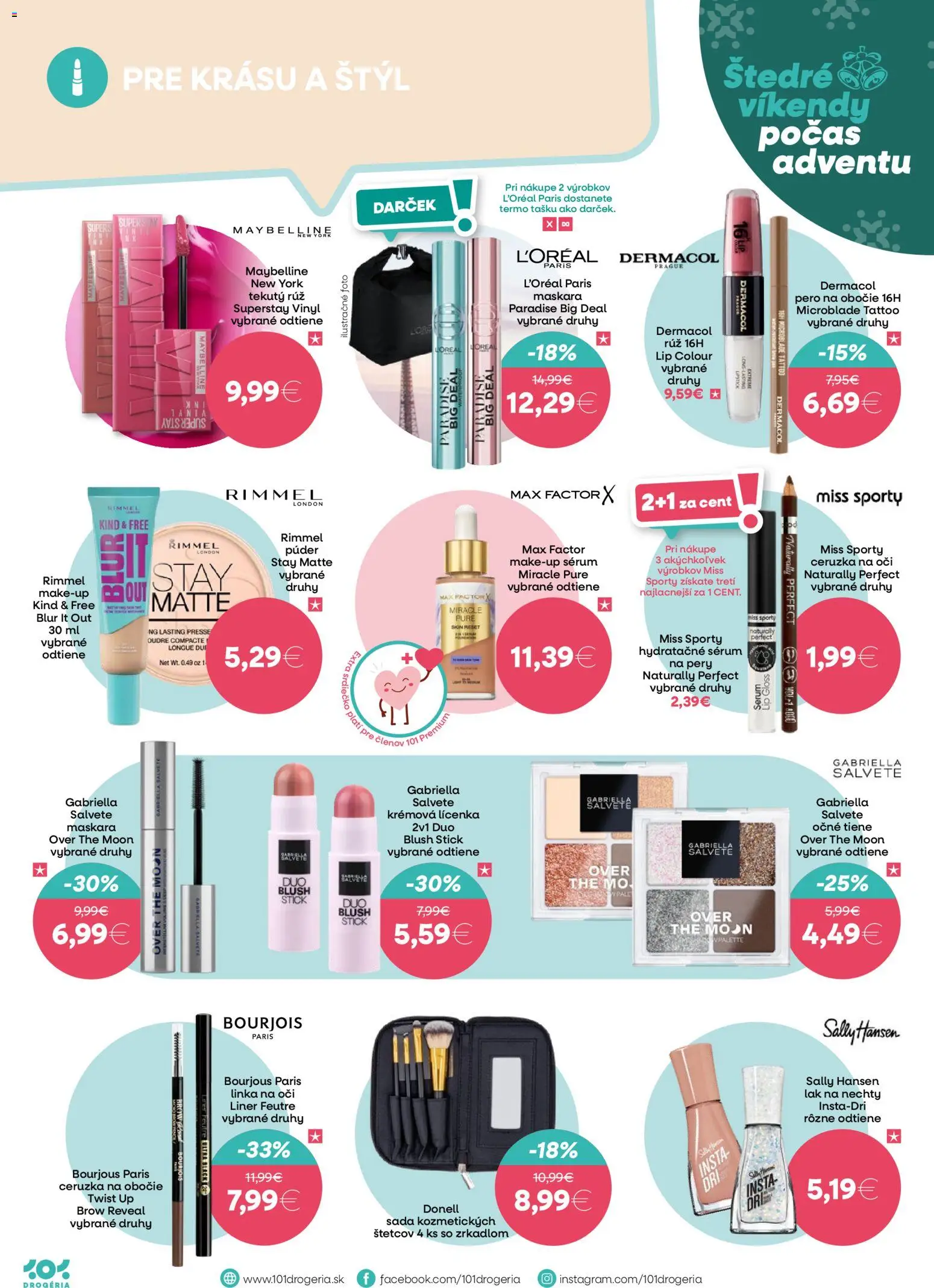 Nové 101 drogerie akcie – leták je platný od 03.12.2025 | Strana: 4 | Produkty: Púder, Ceruzka na oči, Lak na nechty, Ceruzka