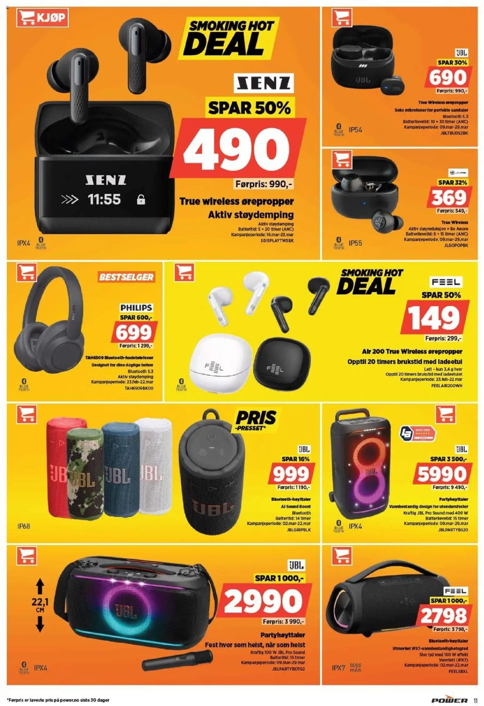 {H1} | Side: 11 | Produkter: Lyd, Суміш дитяча, Ørepropper