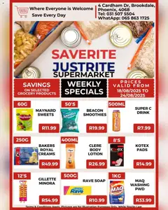 Saverite Specials │ valid from 18.08.2025 | Page: 6 | Products: Pads, Biscuits, Powder, Fruit