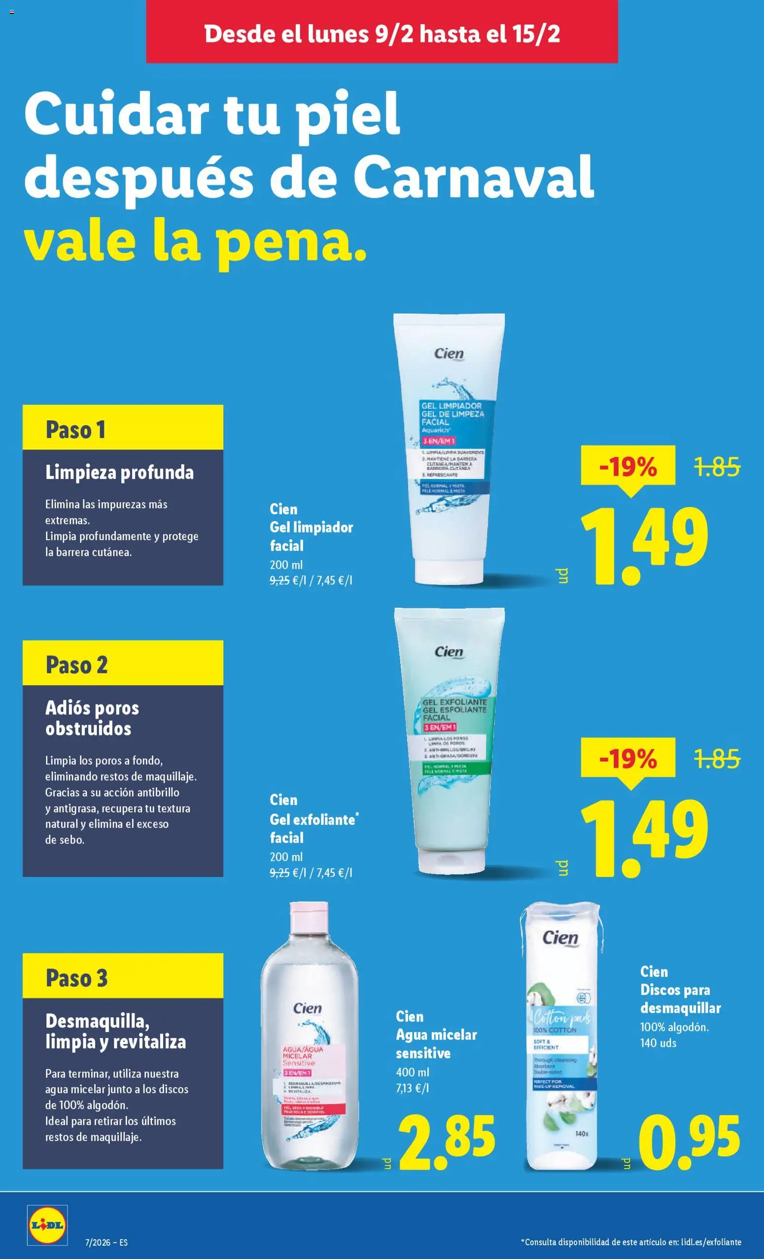 Lidl folleto │ válido desde el 09.02.2026 | Página: 22 | Productos: Agua micelar, Gel exfoliante, Γαύρος