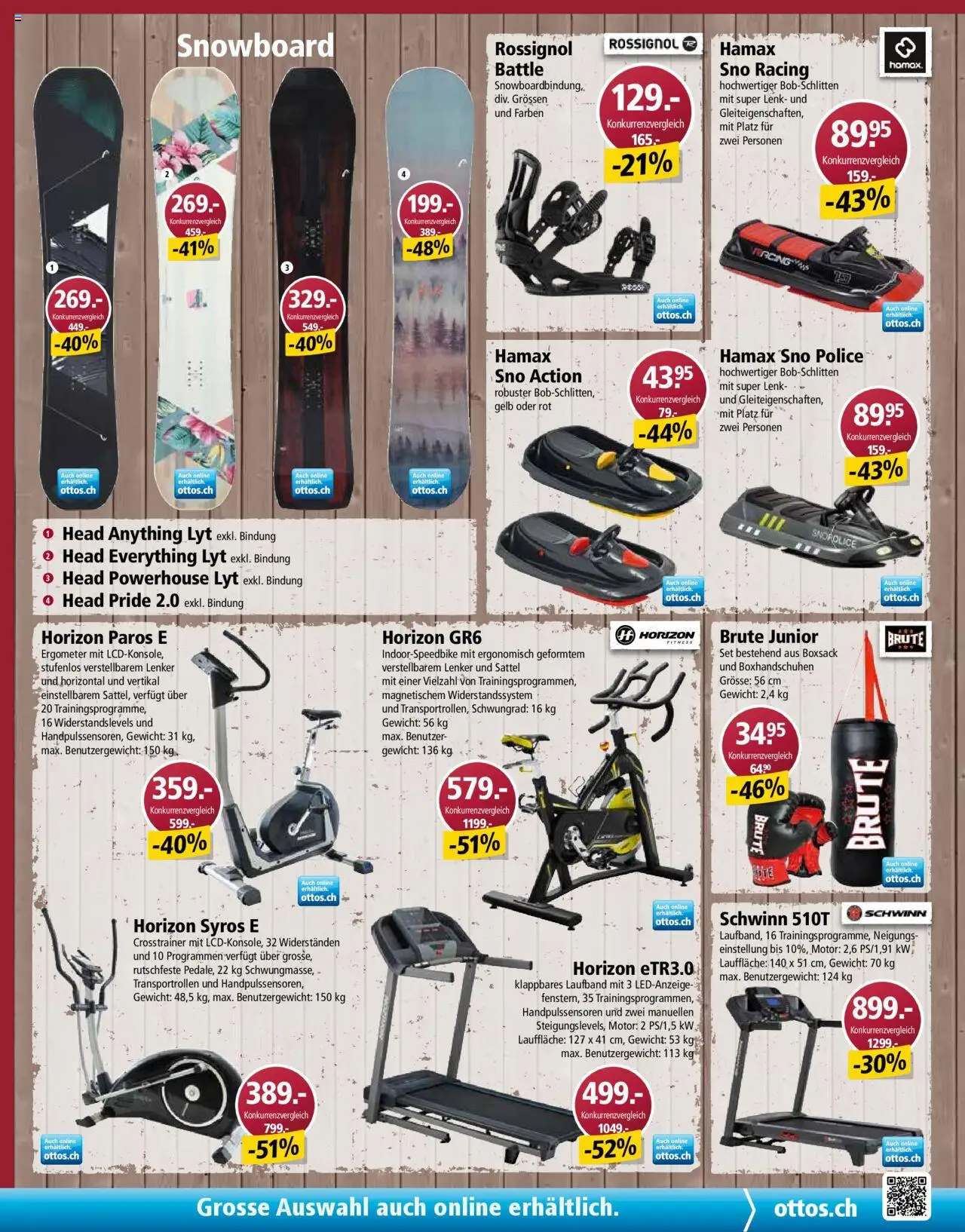 Otto's Aktionen Winter Spezial – gültig ab 20.10.2025 | Seite: 10 | Produkte: Laufband, Ergometer, Snowboard, Gewicht