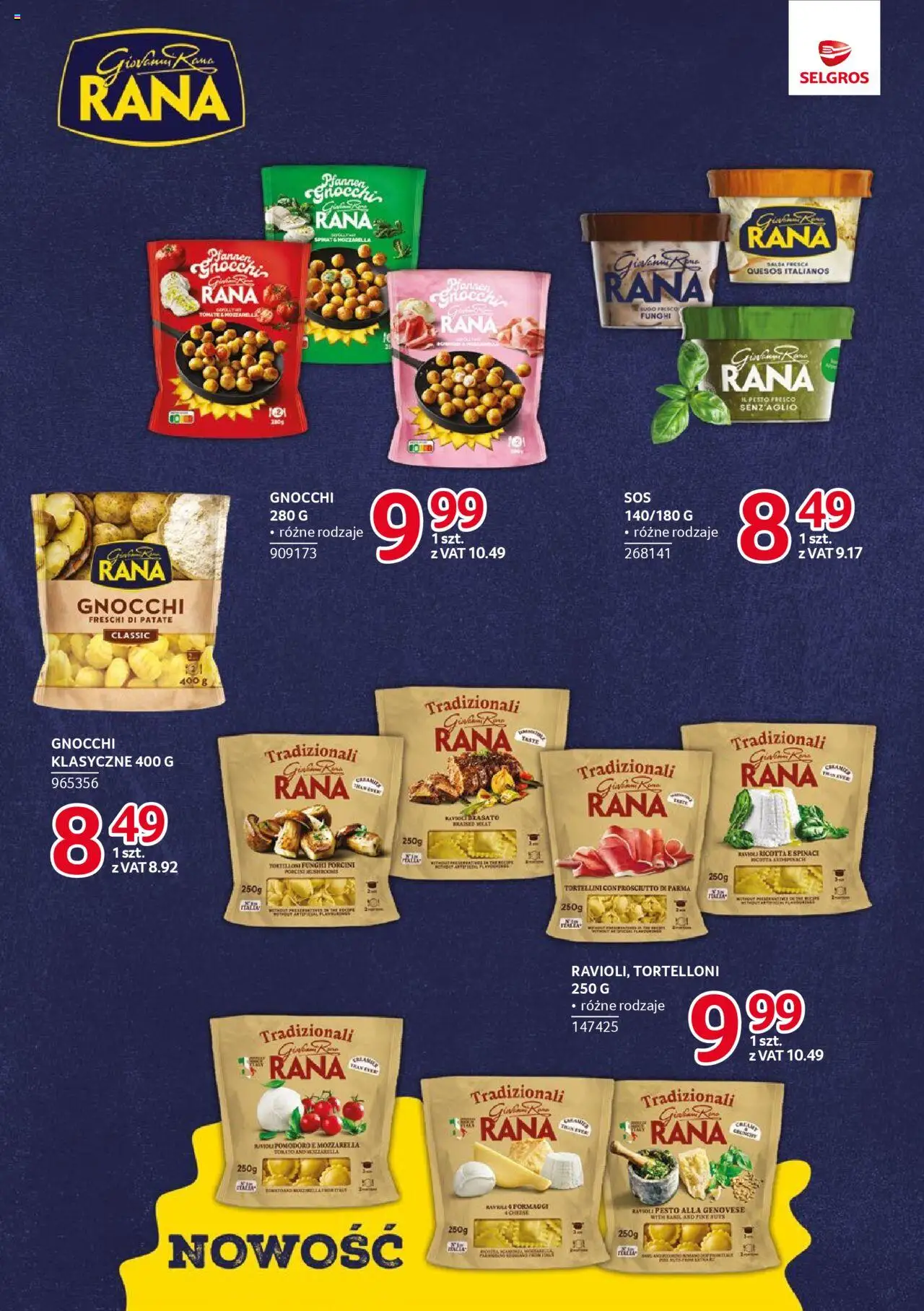 Selgros cash&carry Gazetka - Markowe produkty od 23.10.2025 | Strona: 12 | Produkty: Tortellini, Fresco, Mozzarella, Ricotta