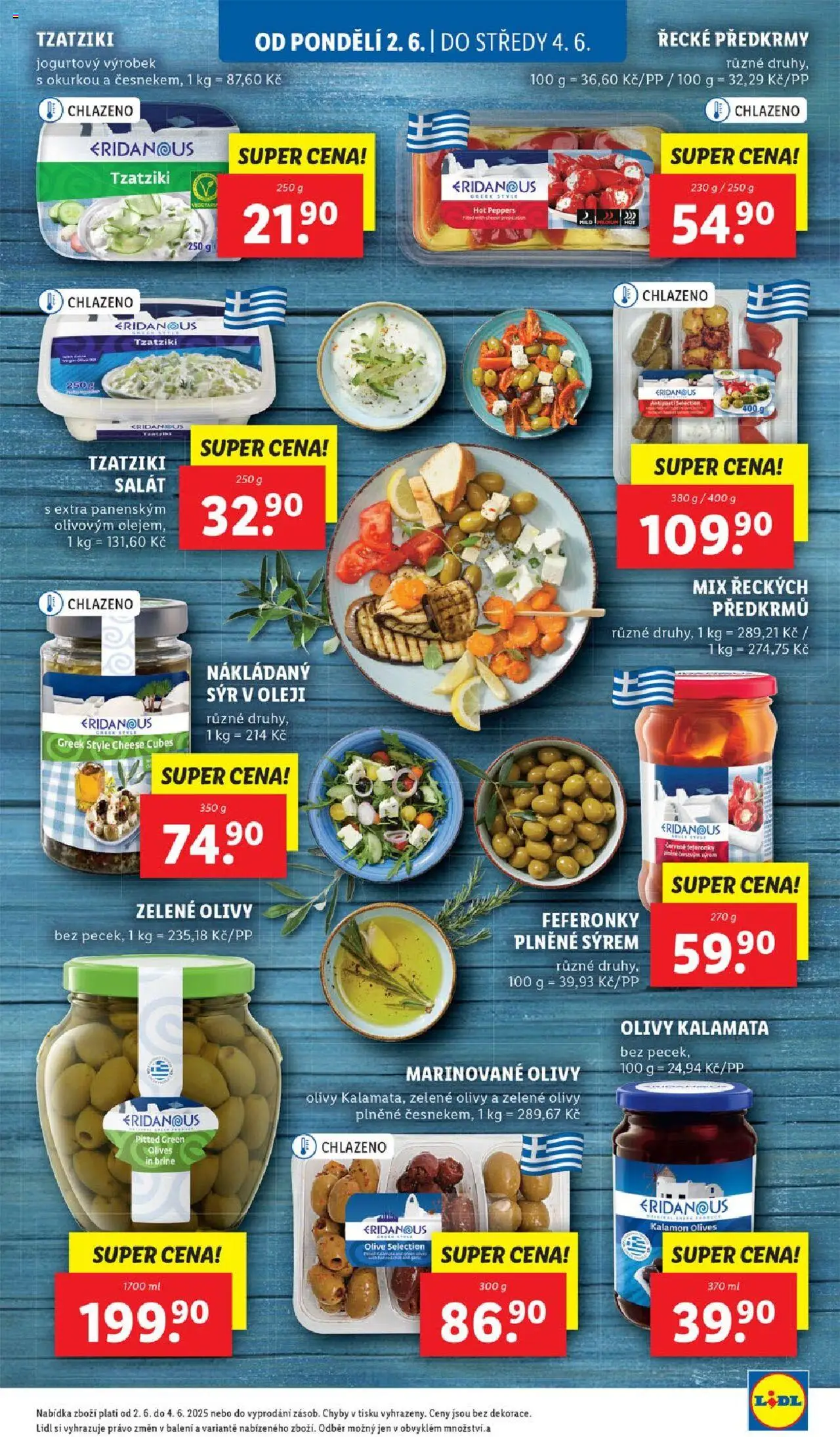 Lidl leták od 02.06.2025 | Strana: 15 | Produkty: Sýr, Salát, Olivy, Tzatziki