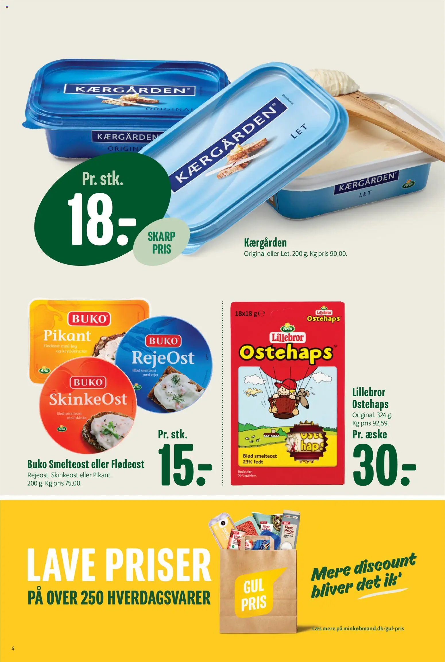 Min Købmand tilbudsavis – gyldig fra 13.02.2026 | Side: 4 | Produkter: Løg, Flødeost, Rejer, Ostehaps