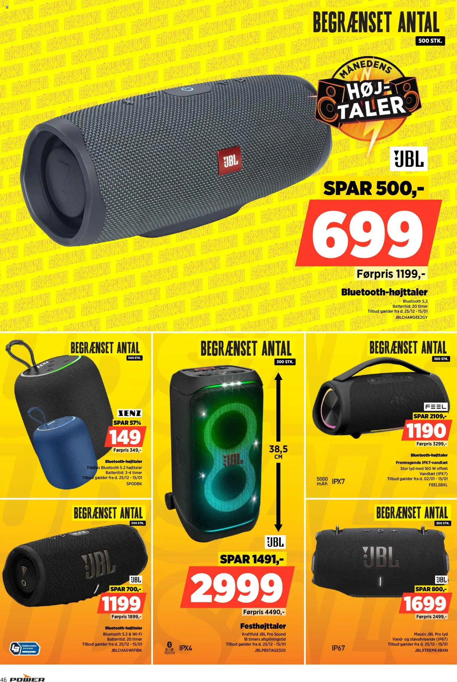 Power tilbudsavis – gyldig fra 09.01.2026 | Side: 46 | Produkter: Lyd, Højttaler