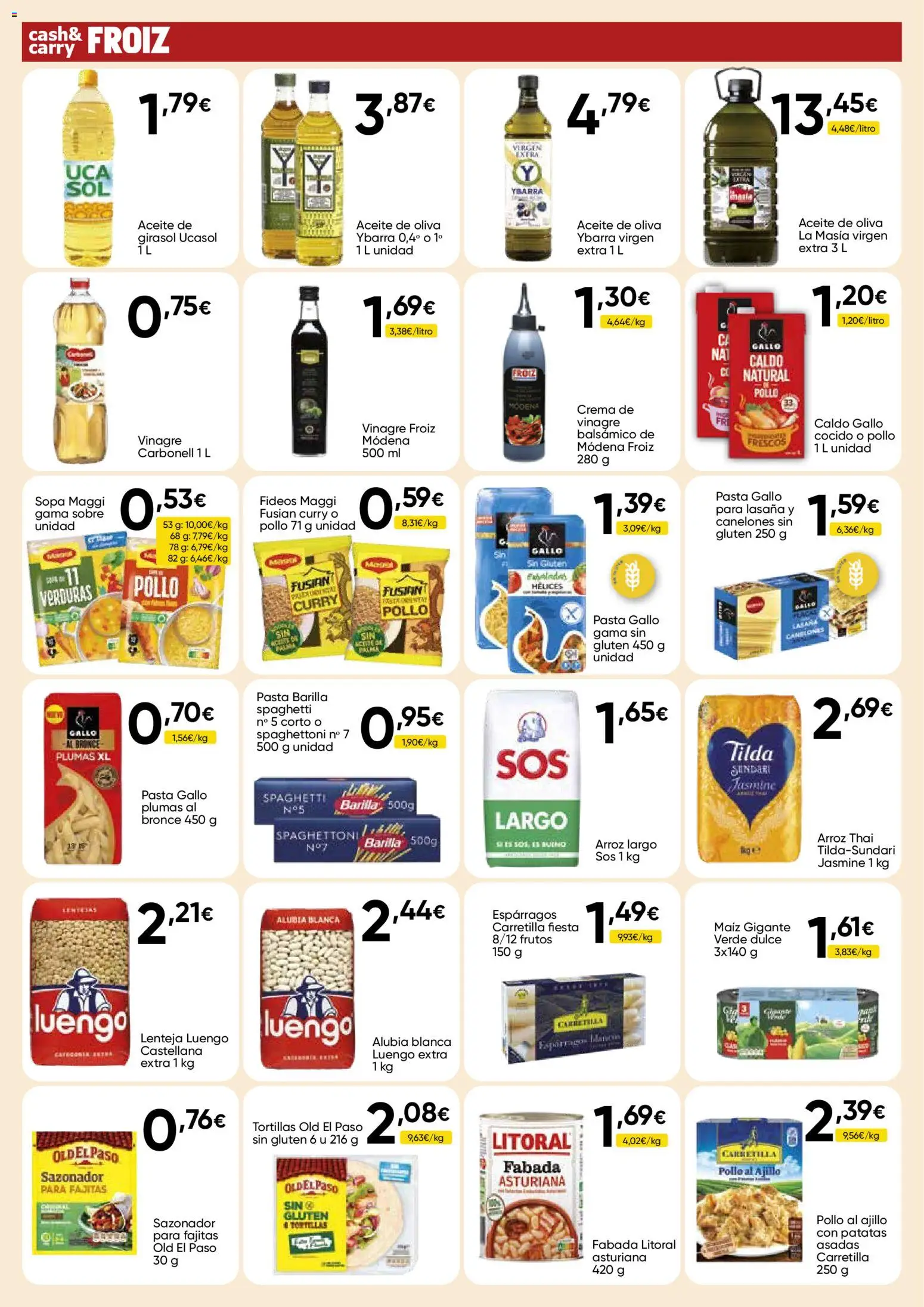Froiz - Folleto Cash │ válido desde el 03.03.2026 | Página: 2 | Productos: Fideos, Pasta, Crema, Δεξαμενή