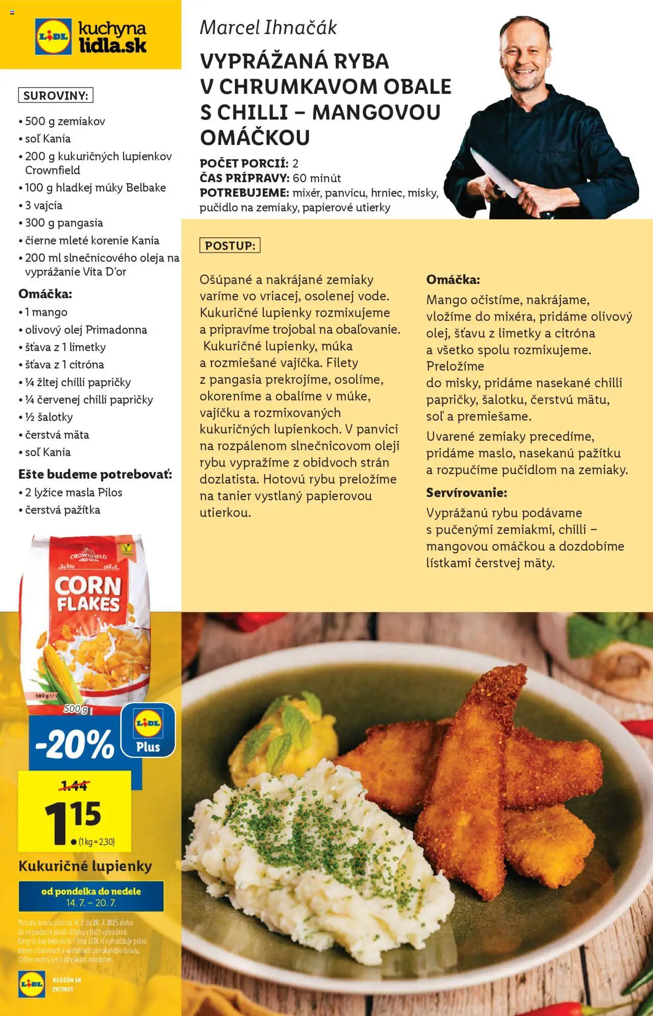 Lidl leták │ platný od 14.07.2025 | Strana: 88 | Produkty: Kuchyňa, Ryba, Zemiaky, Mango