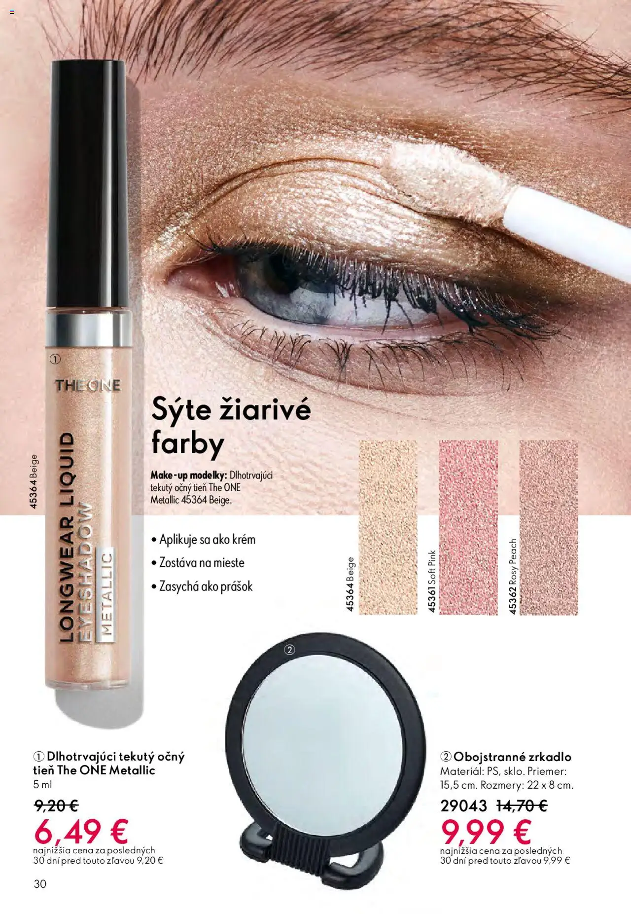 Nové Oriflame akcie – leták je platný od 22.10.2025 | Strana: 30 | Produkty: Zrkadlo, Krém