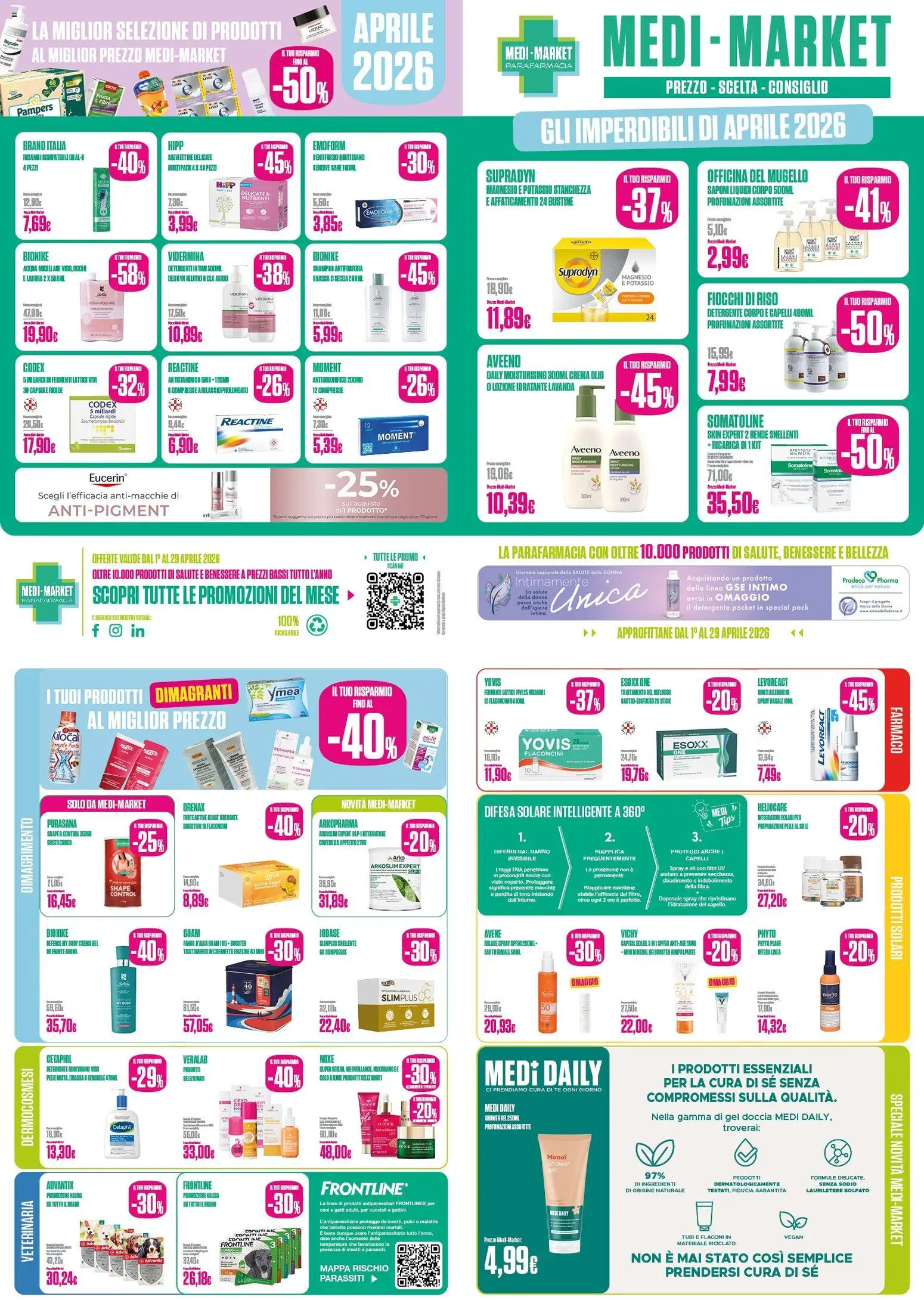 Volantino Medi Market del 01.04.2026 | Pagina: 1 | Prodotti: Tè, Intimo, Bende, Uva