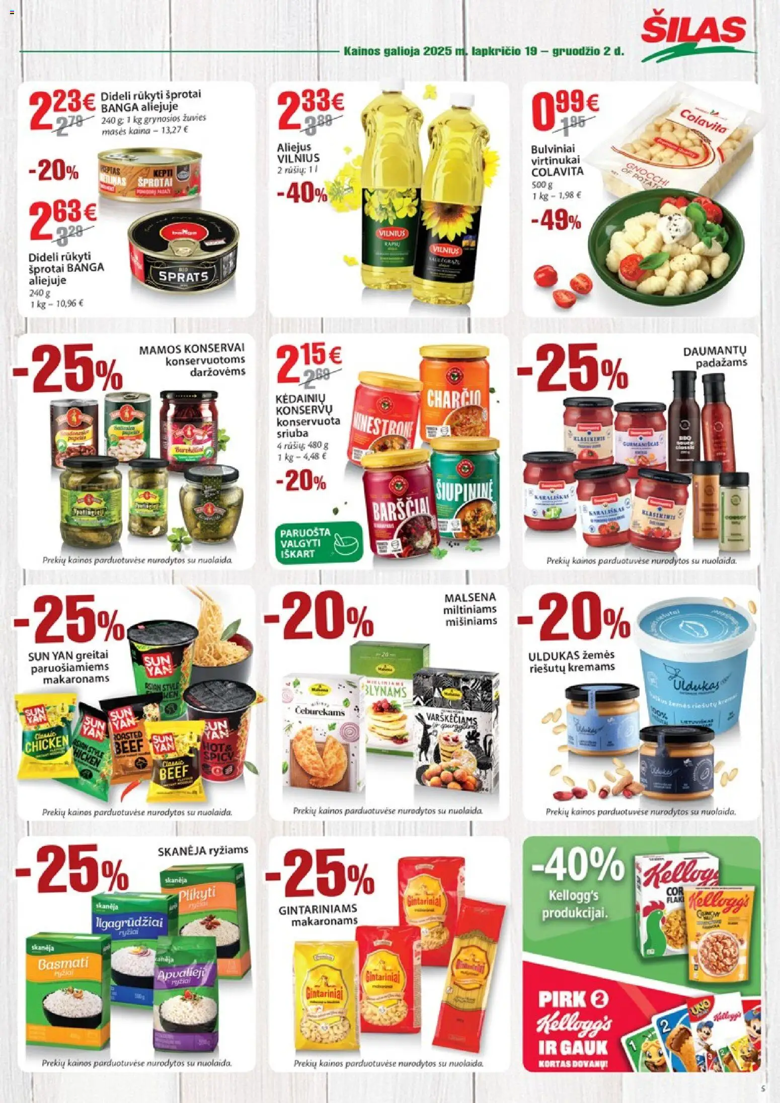 Šilas akcijos nuo 19.11.2025 | Puslapis: 5 | Prekių: Aliejus, Konservai