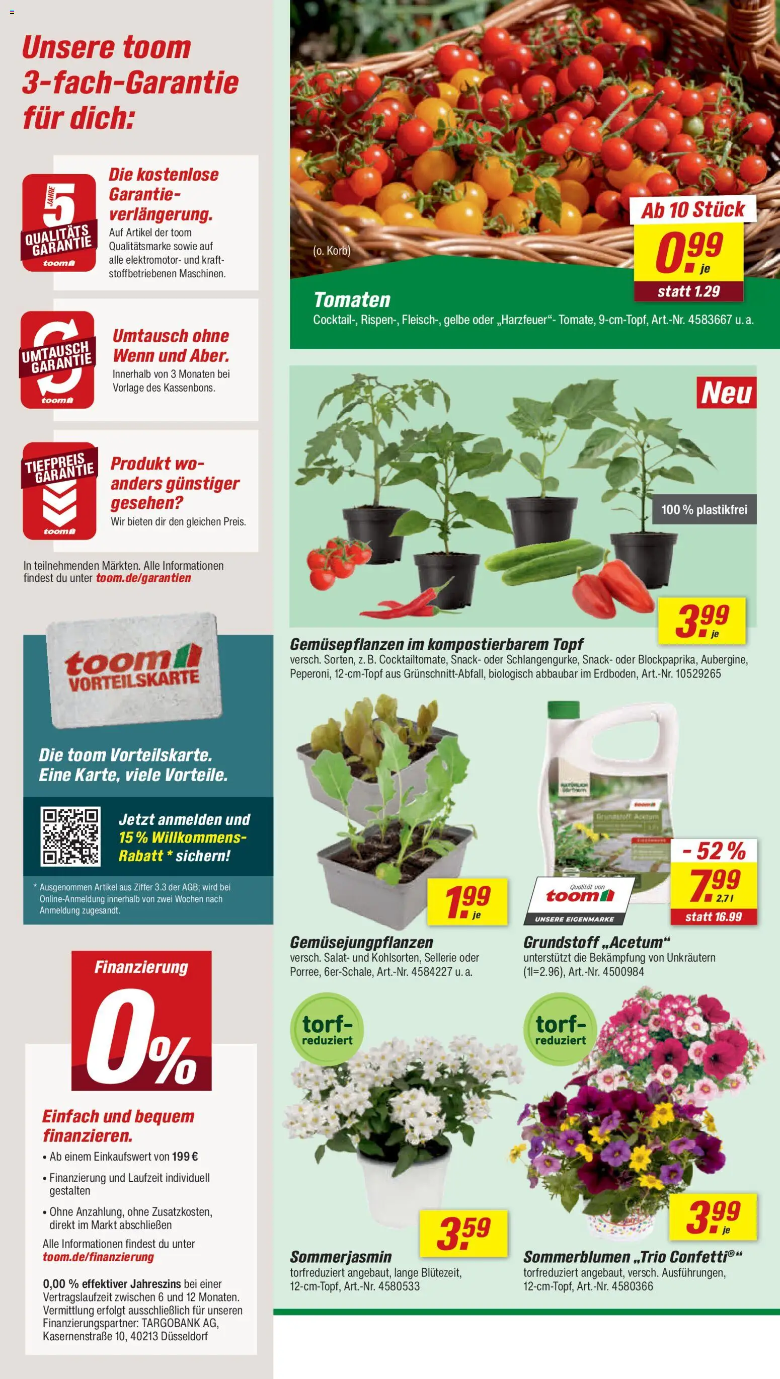 Toom Baumarkt Prospekt 	 – gültig ab 25.04.2026 | Seite: 2 | Produkte: Korb, Tomaten, Salat