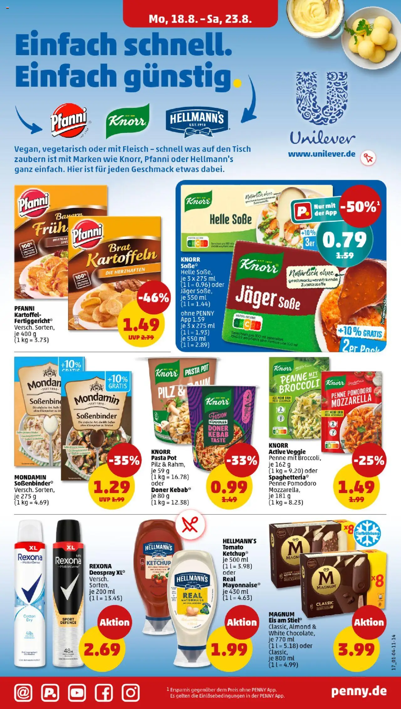 Penny Prospekt 	 - gültig ab dem 18.08.2025 | Seite: 17 | Produkte: Tisch, Tomaten, Soße, Fleisch