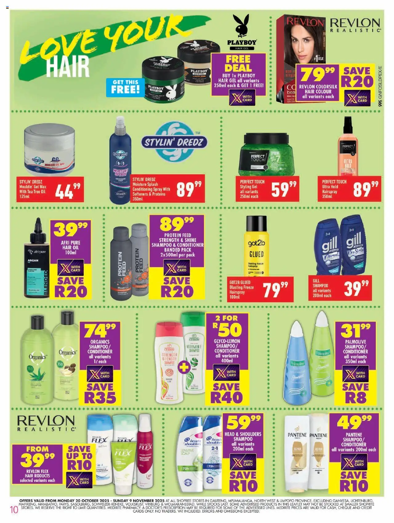 New Shoprite catalogue – valid from 20.10.2025 | Page: 10 | Products: Hair colour, Oil, Tea, Lemon
