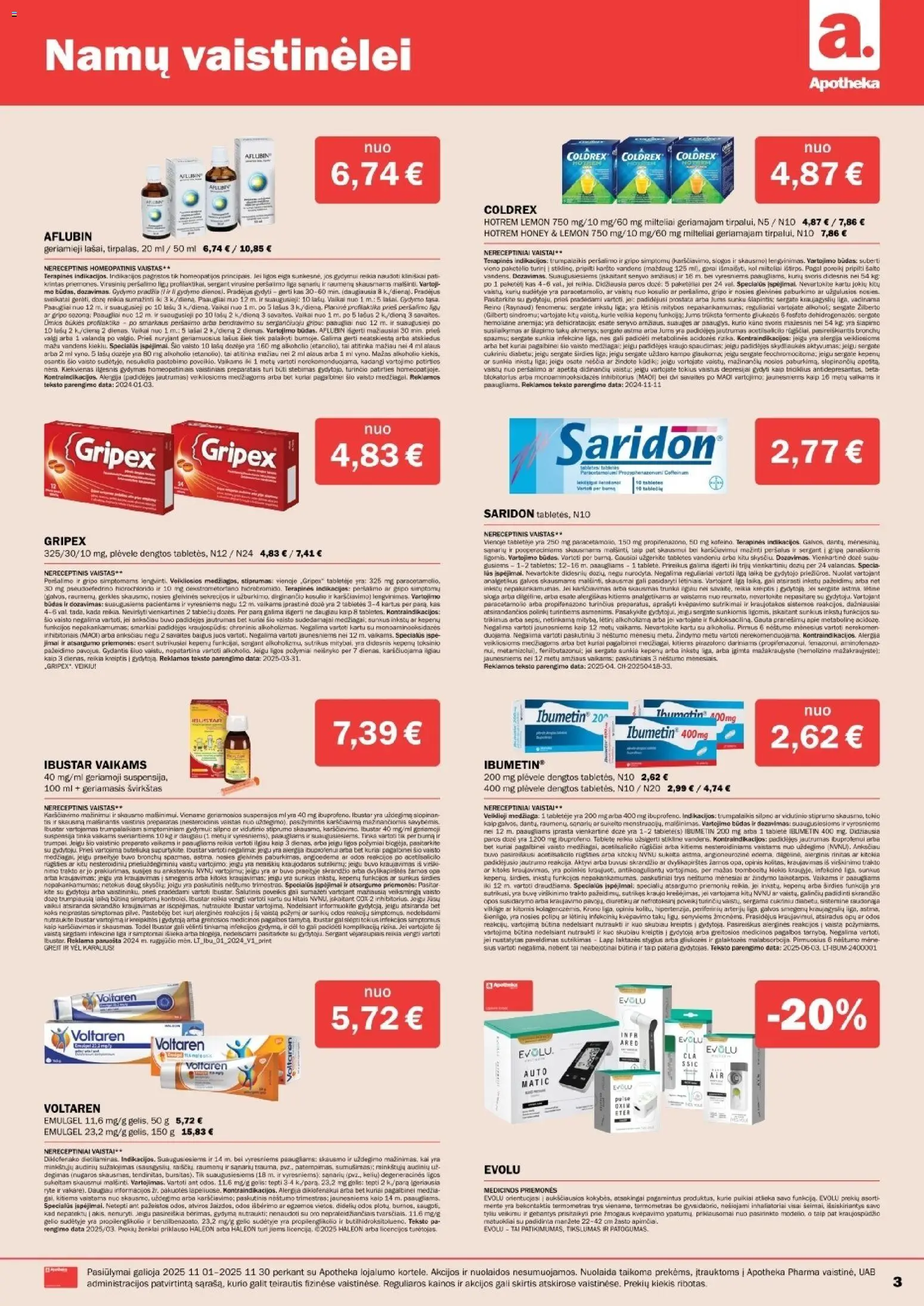Apotheka akcijos nuo 01.11.2025 | Puslapis: 3 | Prekių: Termometras